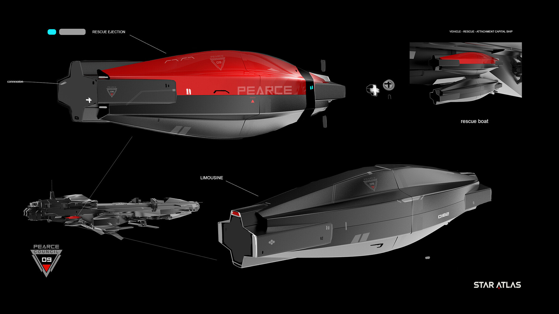 ArtStation - STARATLAS-Pearce C9 (capital fighter) - Concept