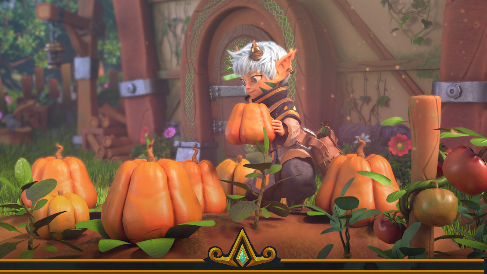 Character and his garden