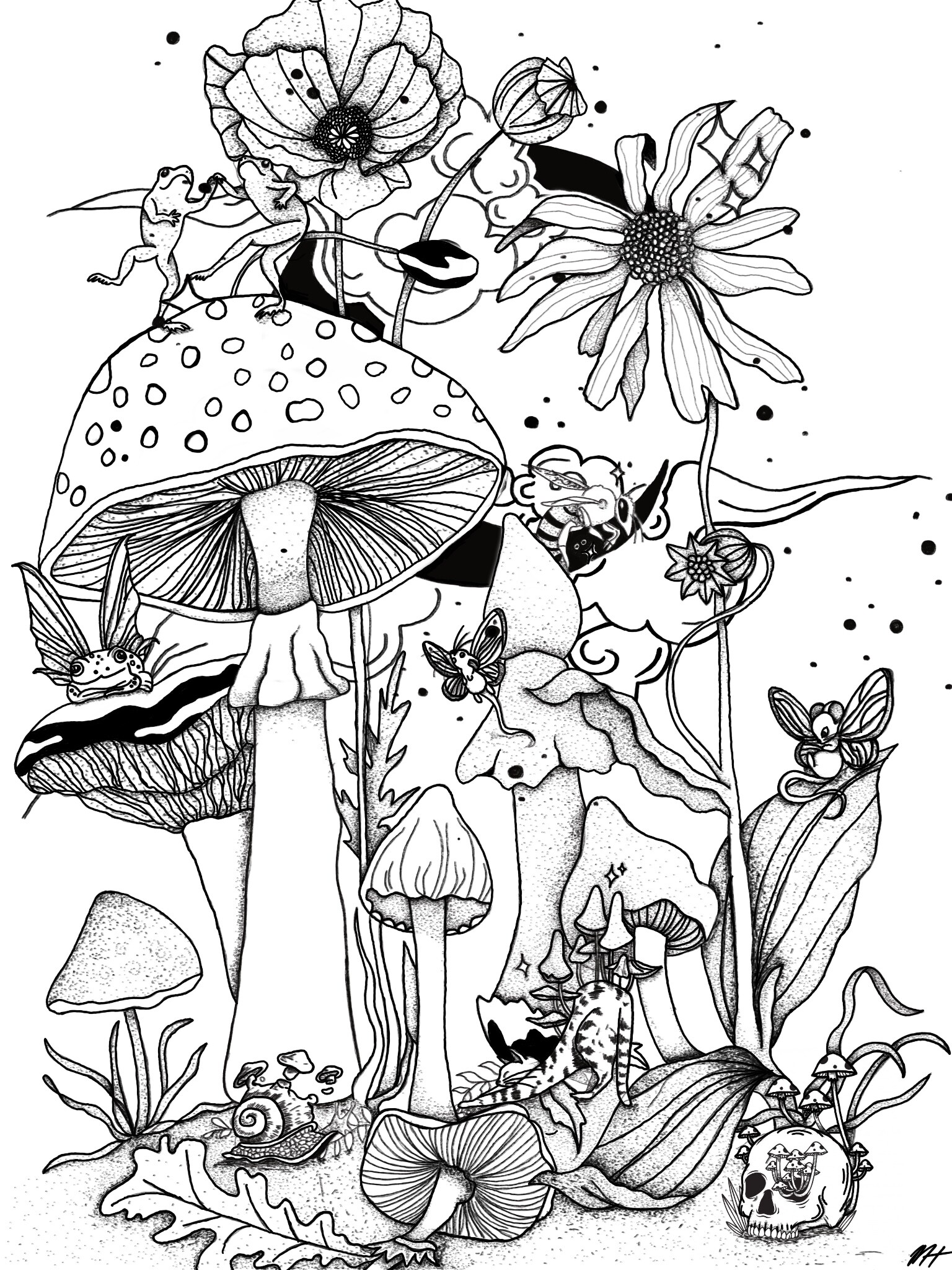 fairy garden drawing