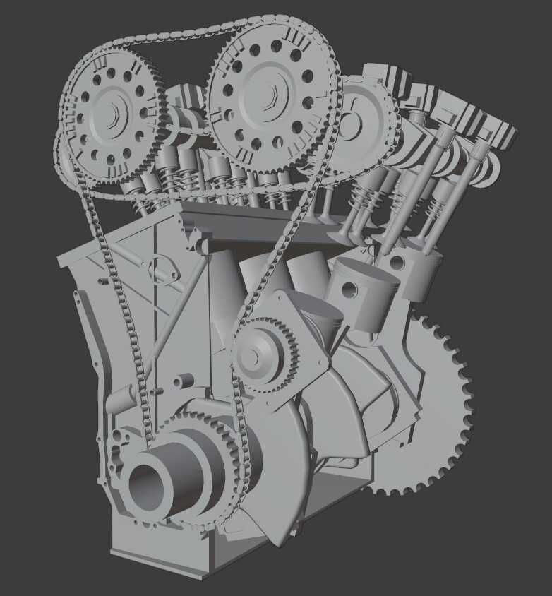 The model of the engine that I worked on.