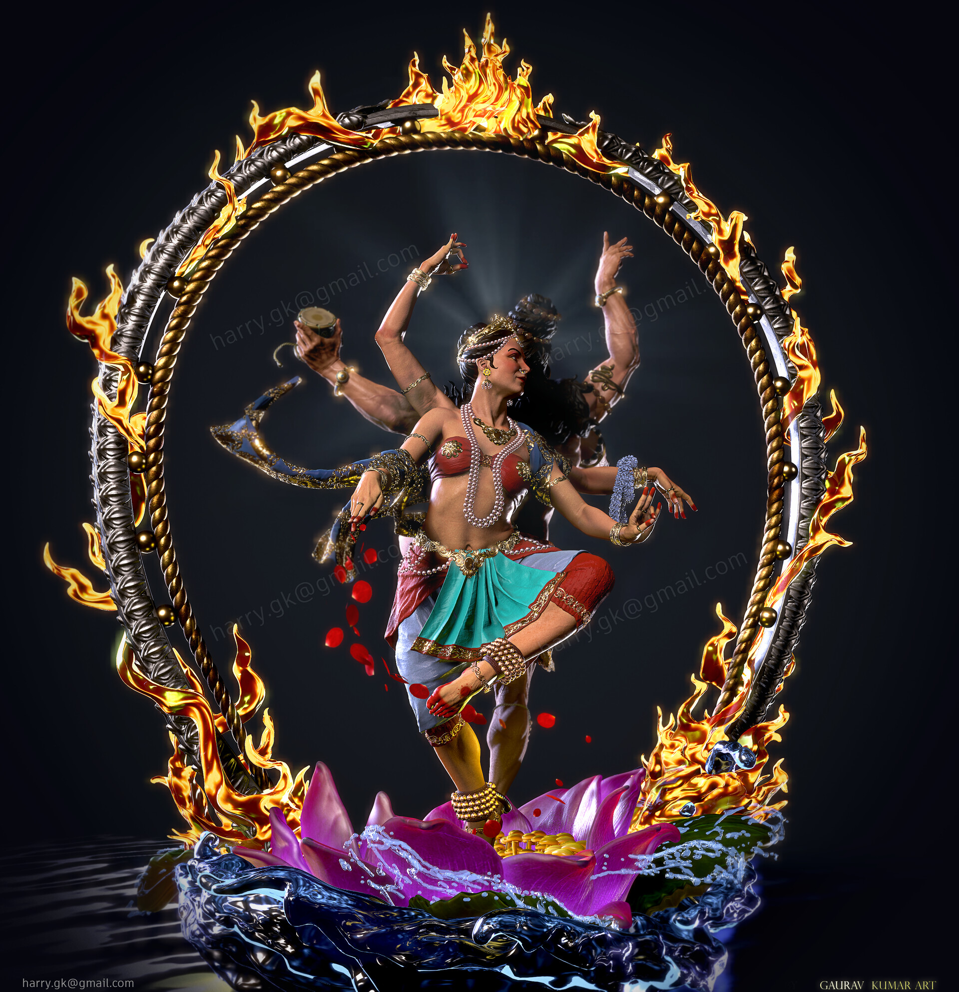Bronze Shiva Dancing the Urthava Tandava with Right Leg Raised Overhead  Playing the Drum 25