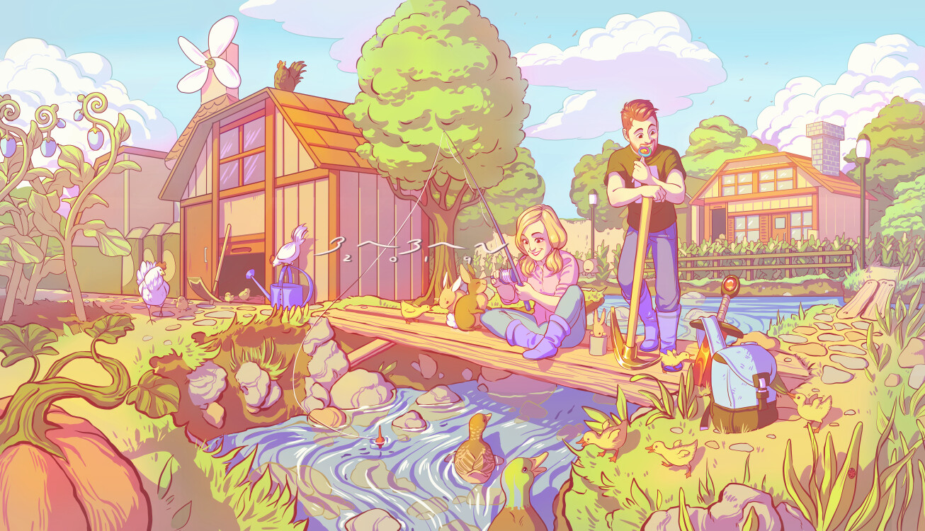 ArtStation Stardew Valley Couple Commission