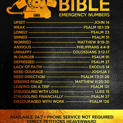 Abconcepts bible emergency numbers saatchi small