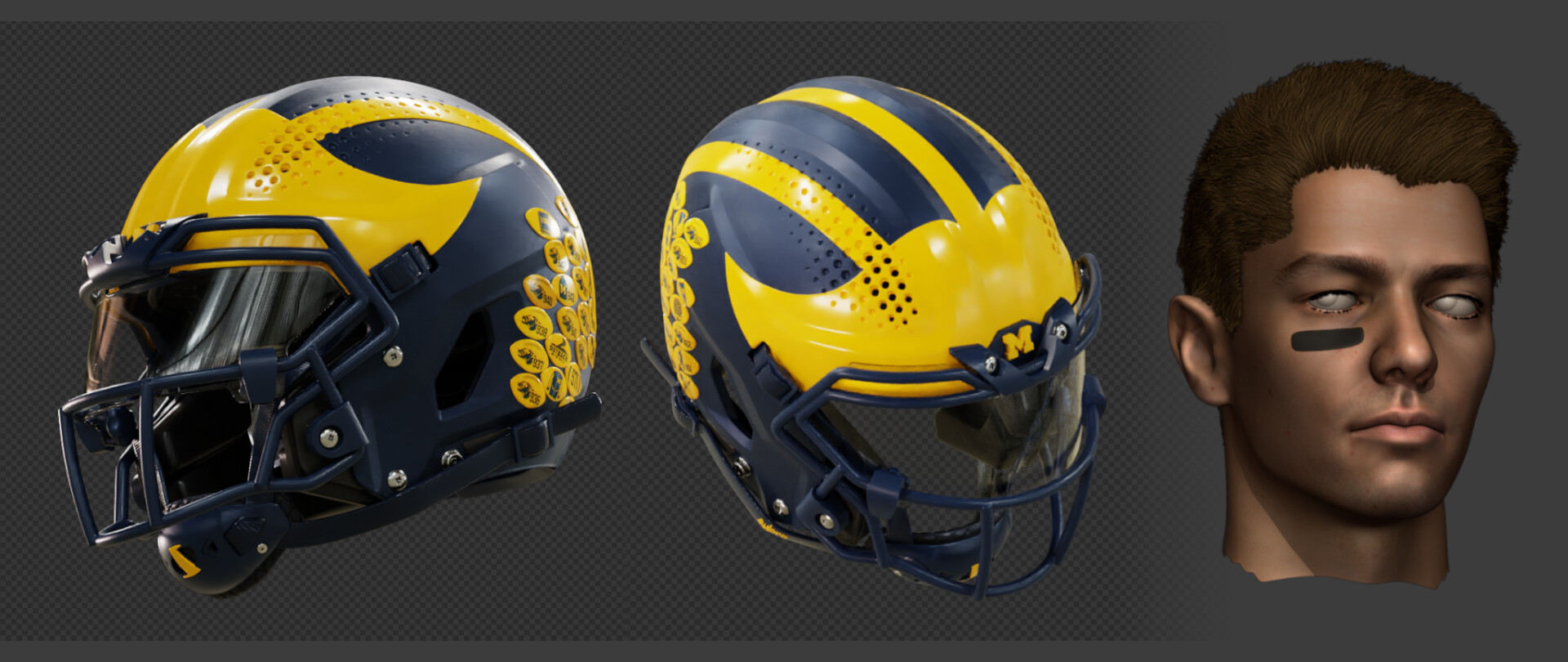 Simon Brokmann - 3D Art - Michigan helmet