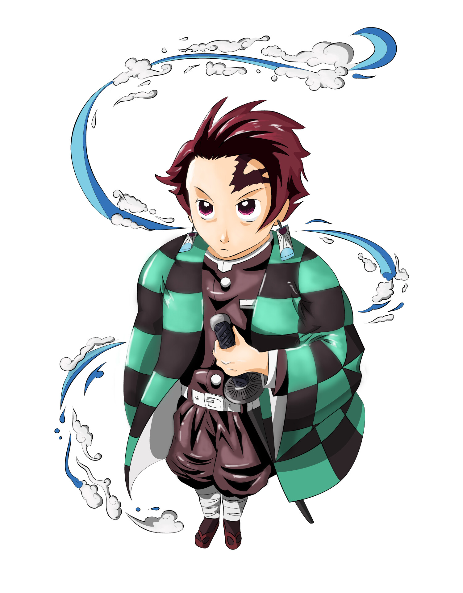 Artstation Tanjiro Kamado Demon Slayer Rafael De Oliveira Lima