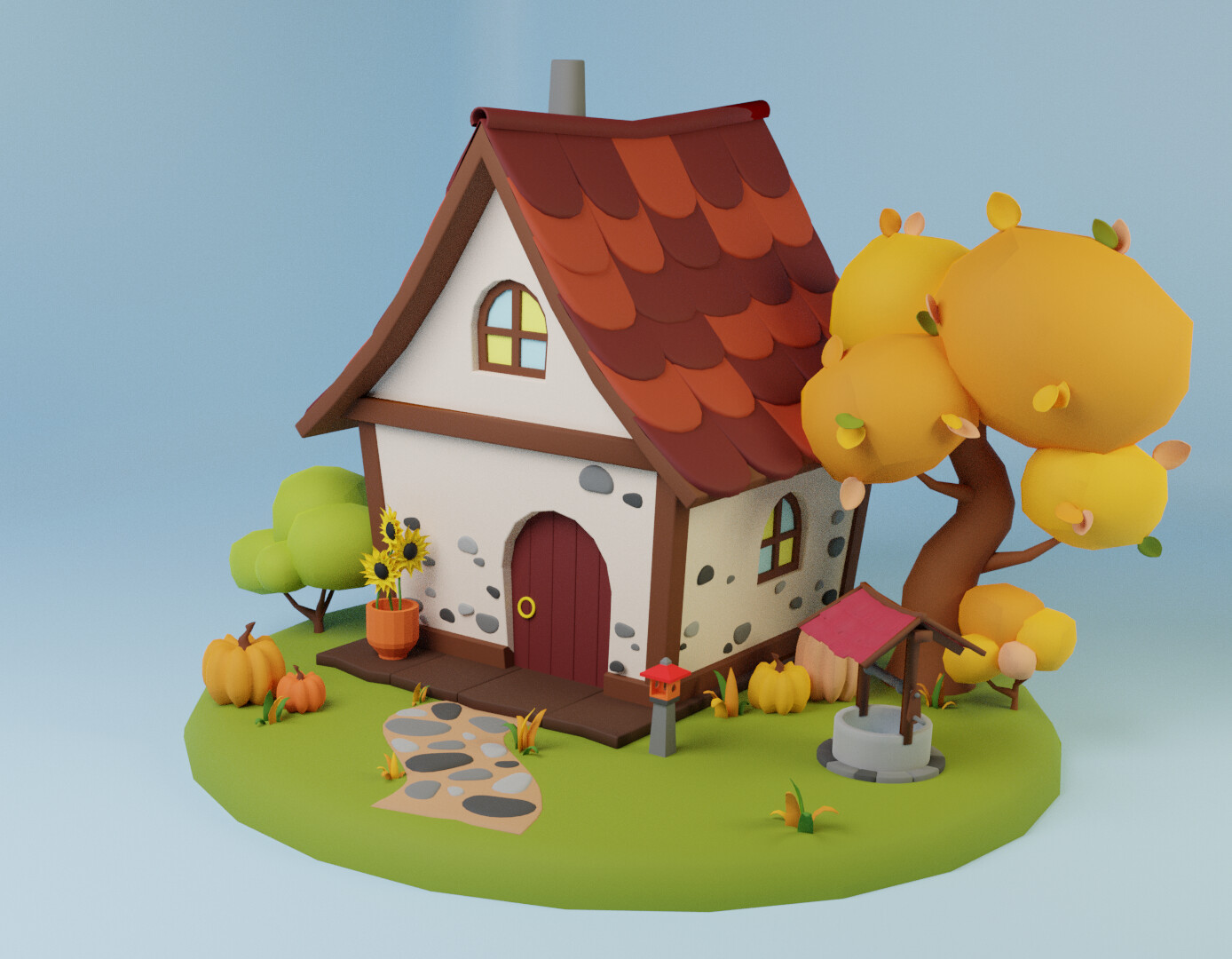 ArtStation houses for mobile games