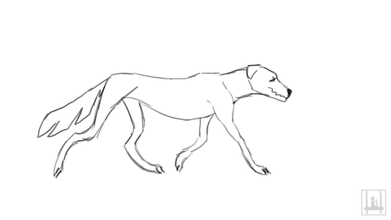 Dog Walk Cycle Animation