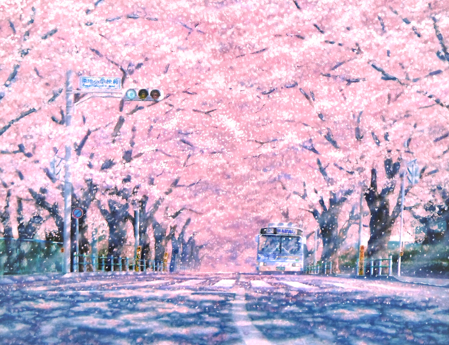 ArtStation - cherry blossom street