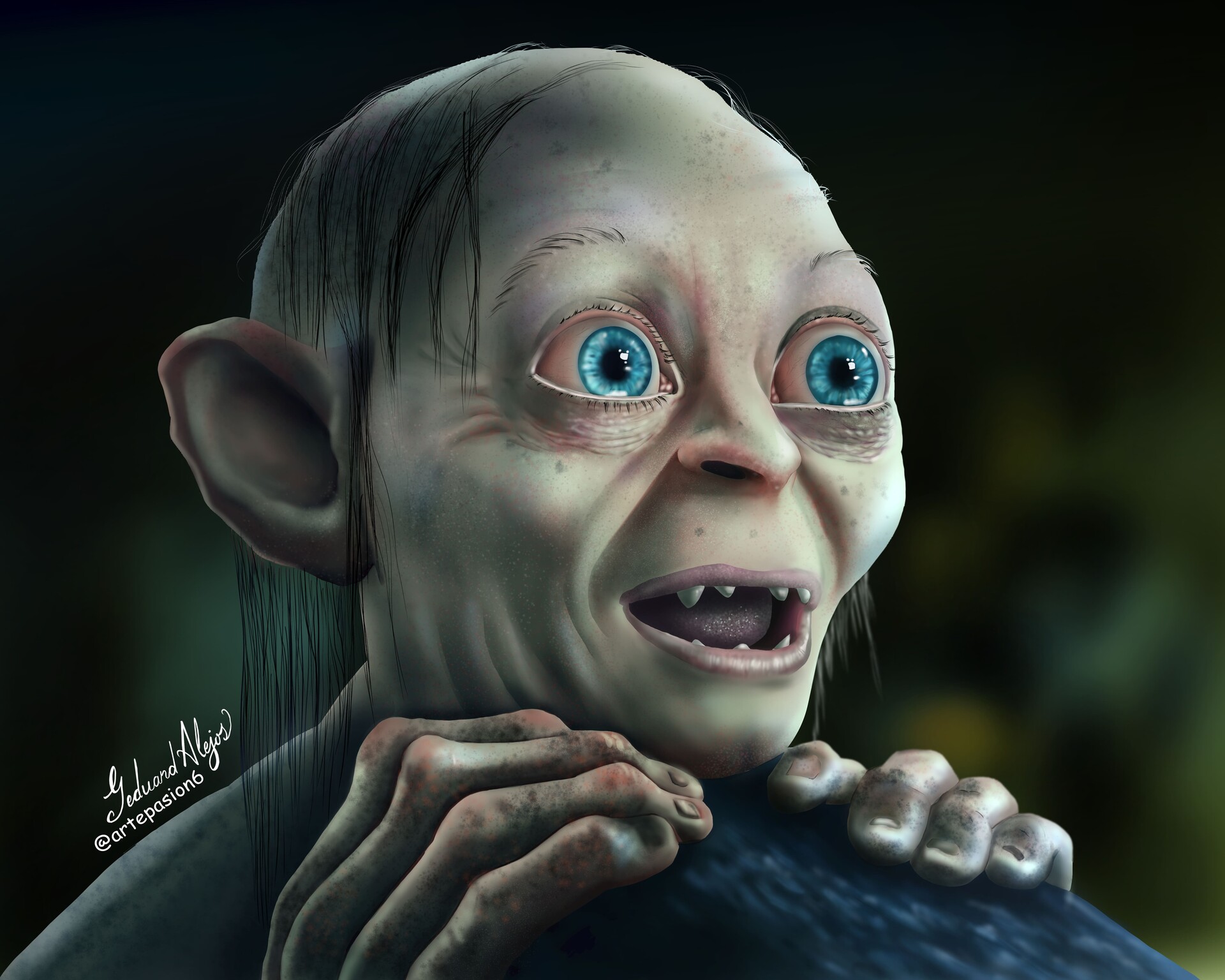 ArtStation - Gollum the lord of the Rings