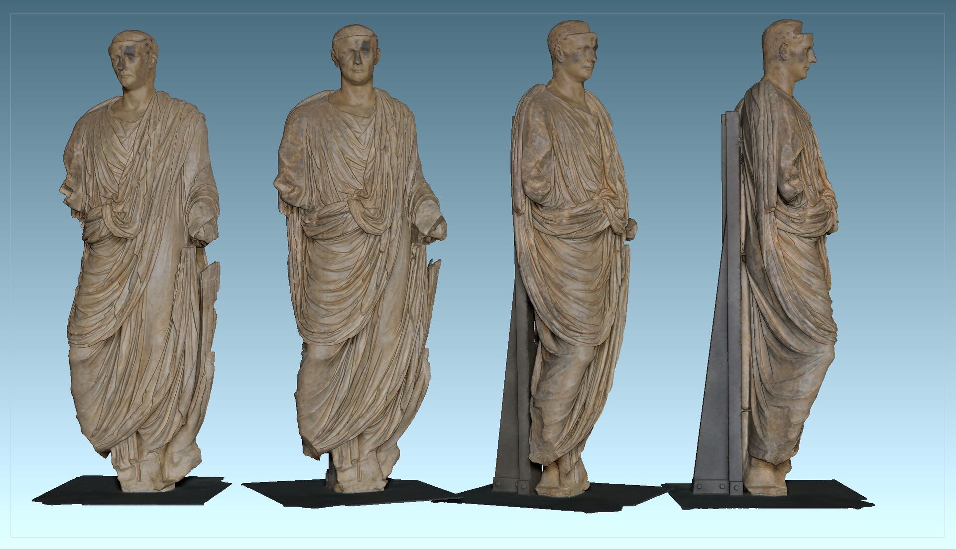 Diana Branca - Emperor Claudio, roman statue for archaeological museum ...