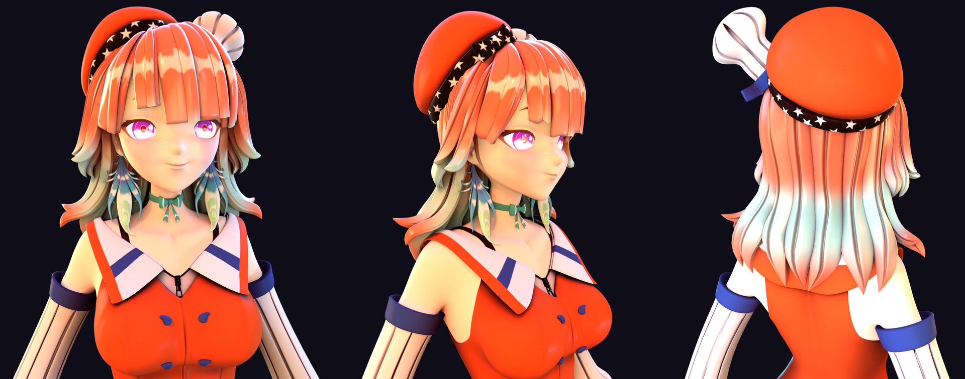 ArtStation - 3D Anime Character Model Commission: Takanashi Kiara / Vtuber  Hololive