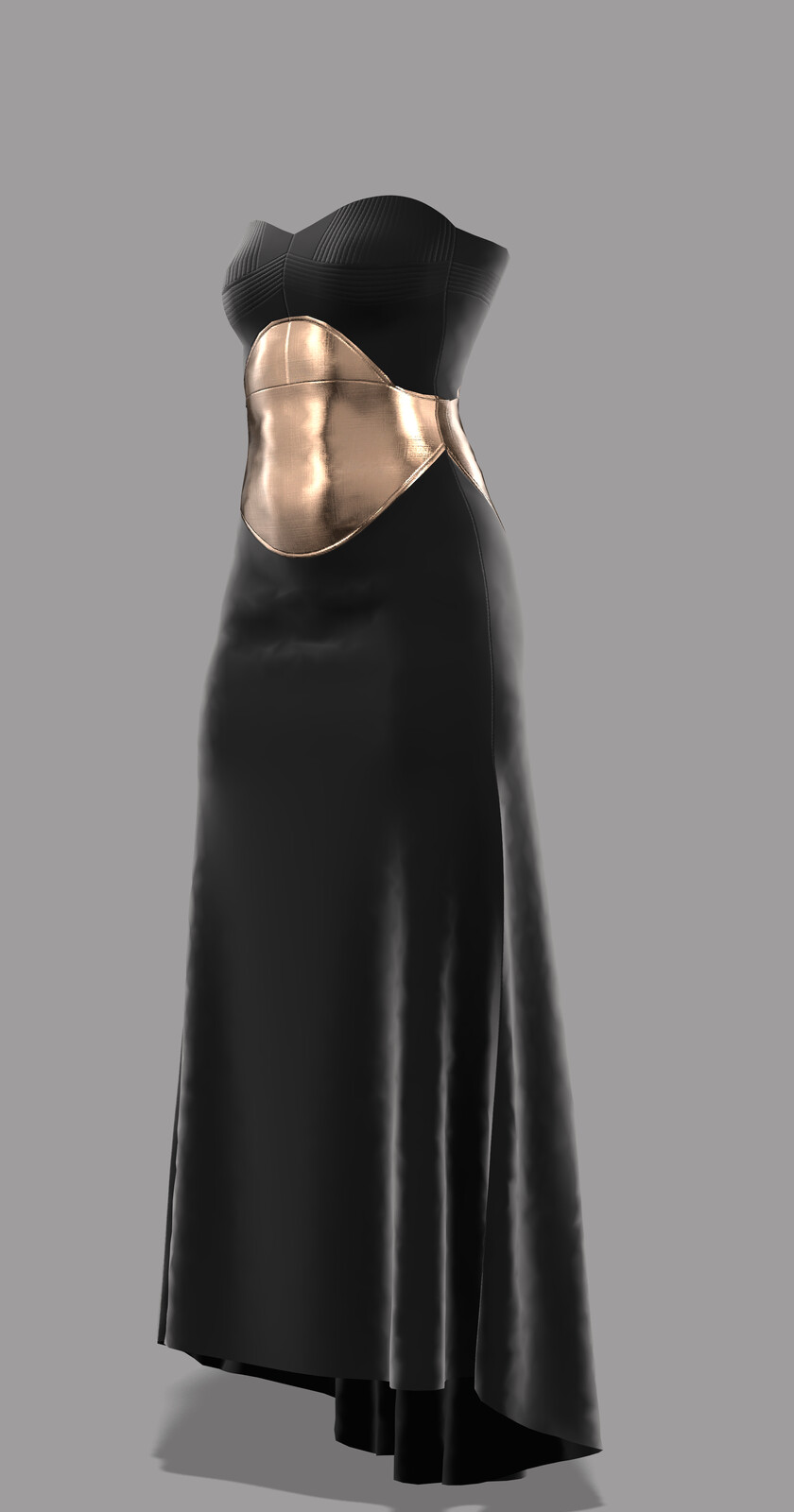 The Scarab dress - velvet and gold evening gown designed in marvelous Designer by Suzana Pezo Sommerfeld