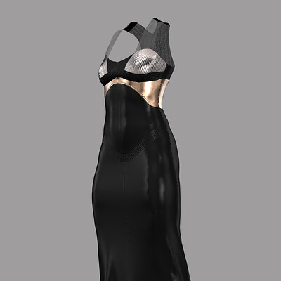 Designeers variation black mesh dress