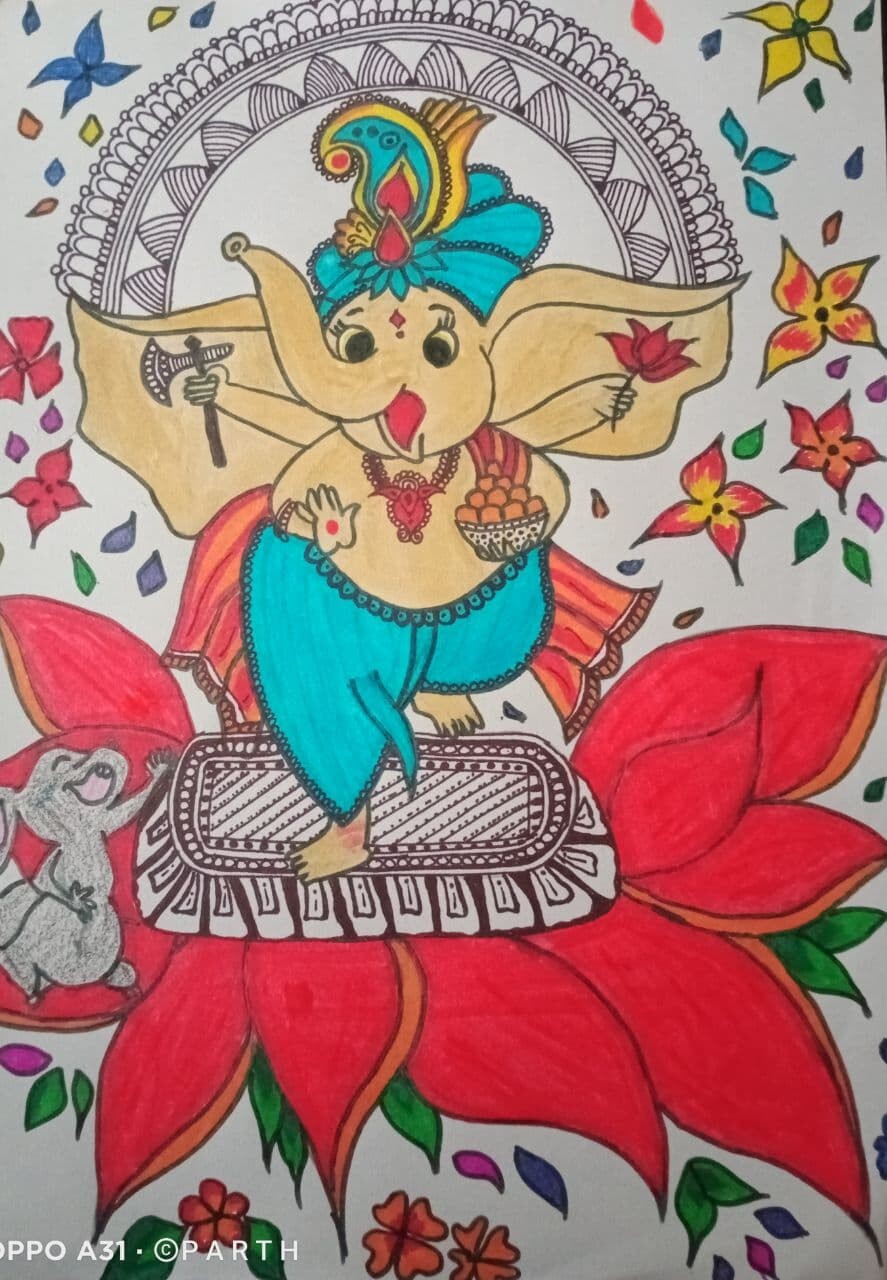 Draw So Easy Ganesha Sketch | Ganesha är snygg, drawing, art | Draw So Easy Ganesha  Sketch #TinyprintsArt Stationary Used Drawing Sheet Black sketch pen Hb  pencil Blender Online Drawing Classes, Online
