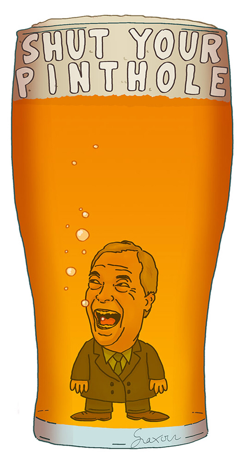 Nigel Farage loves his pints