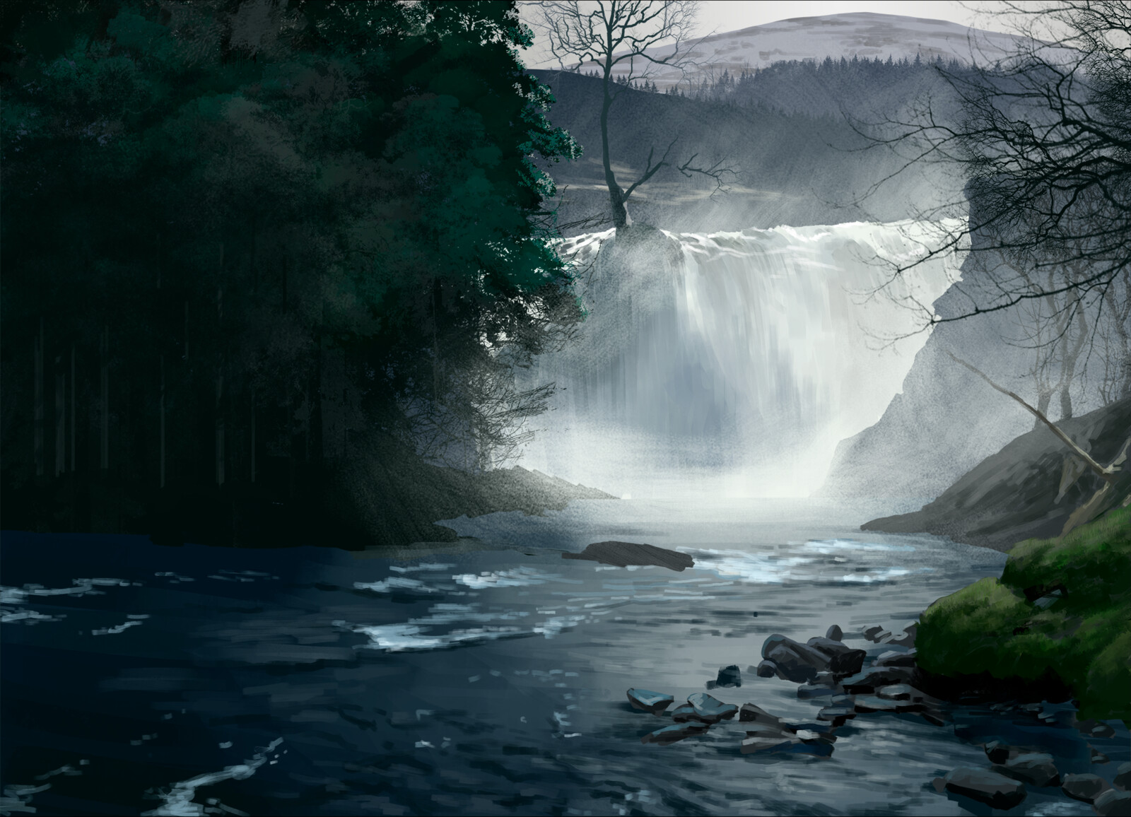 Outlander Background - Waterfall