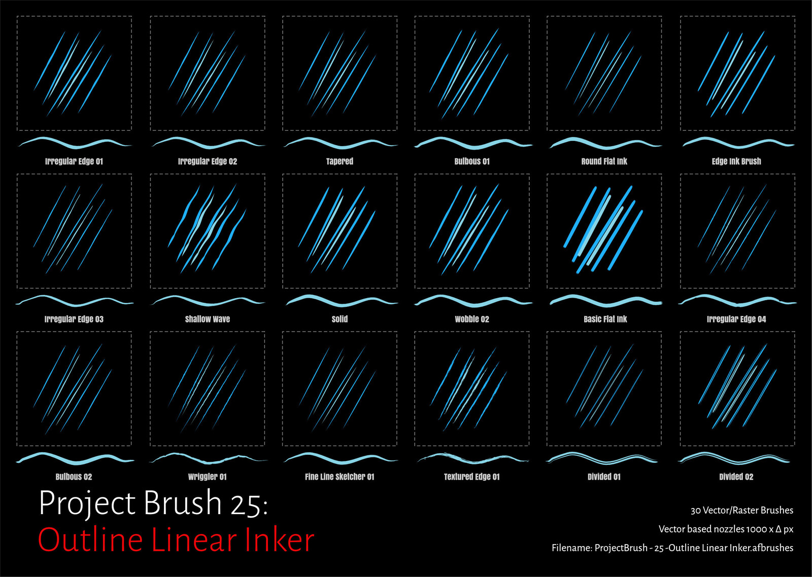 Project Brush 25: Outline Linear Inker 01