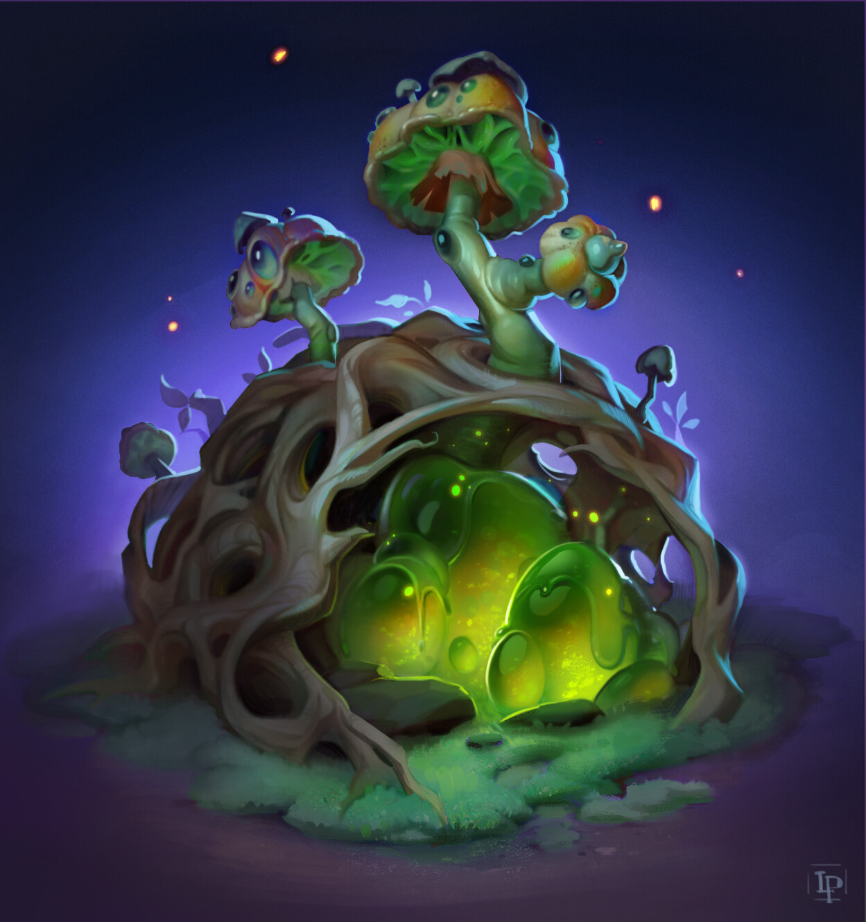 ArtStation - alien mushrooms