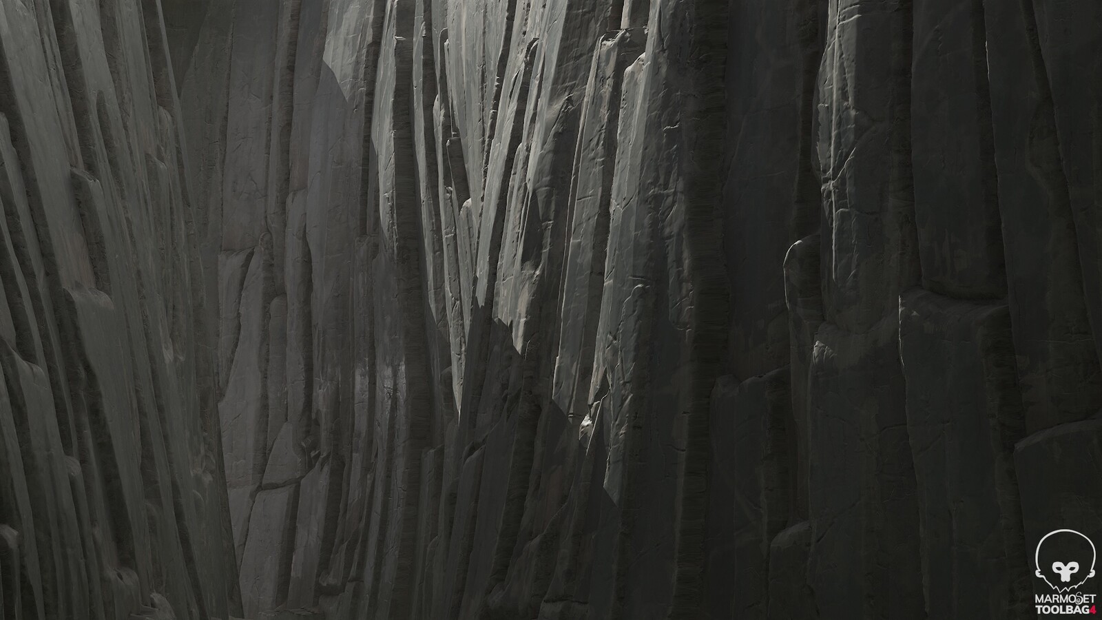 Semi stylized cliff