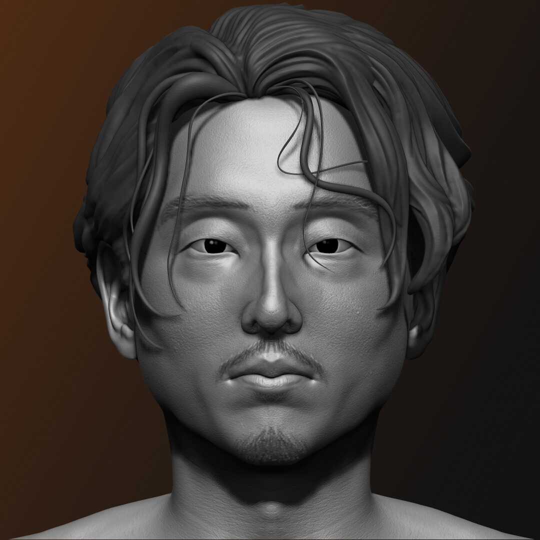 ArtStation - Steven Yeun Sculpt (Glenn from The Walking Dead)