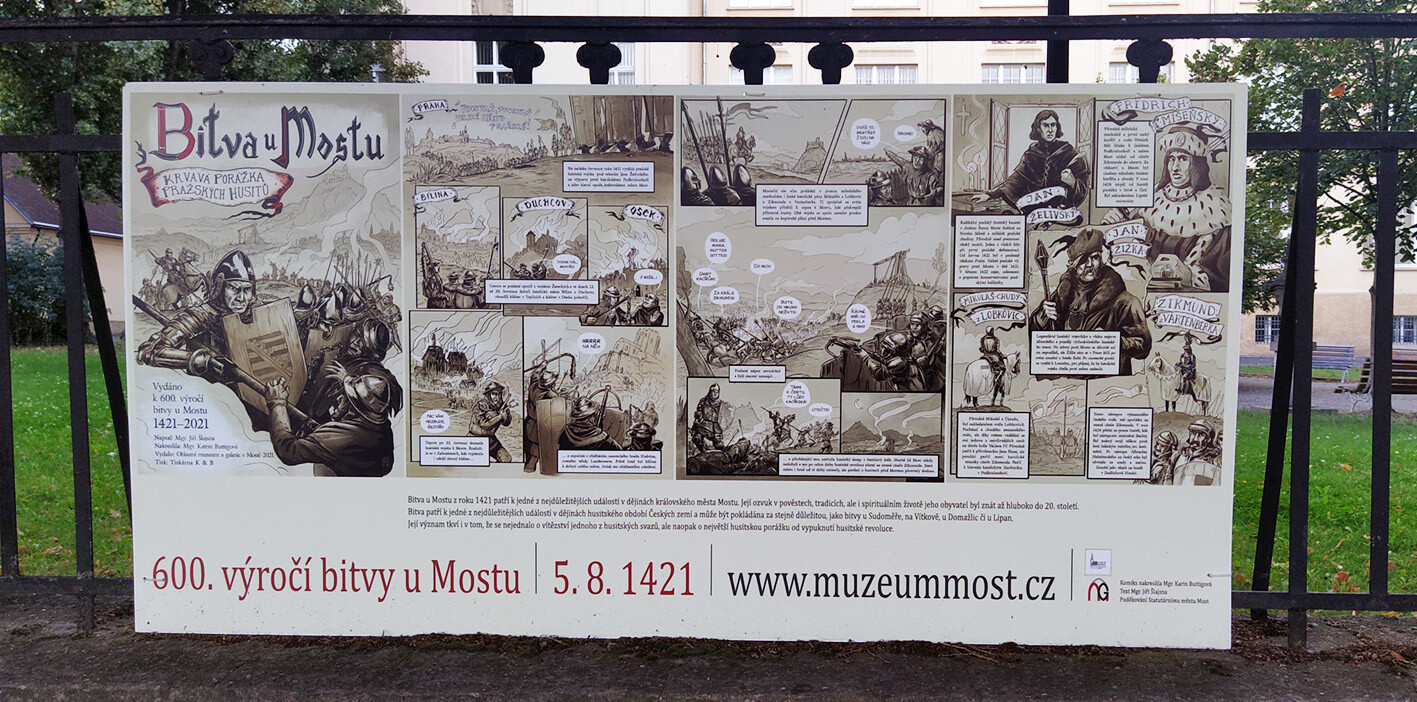 Infotab outside the museum's area.