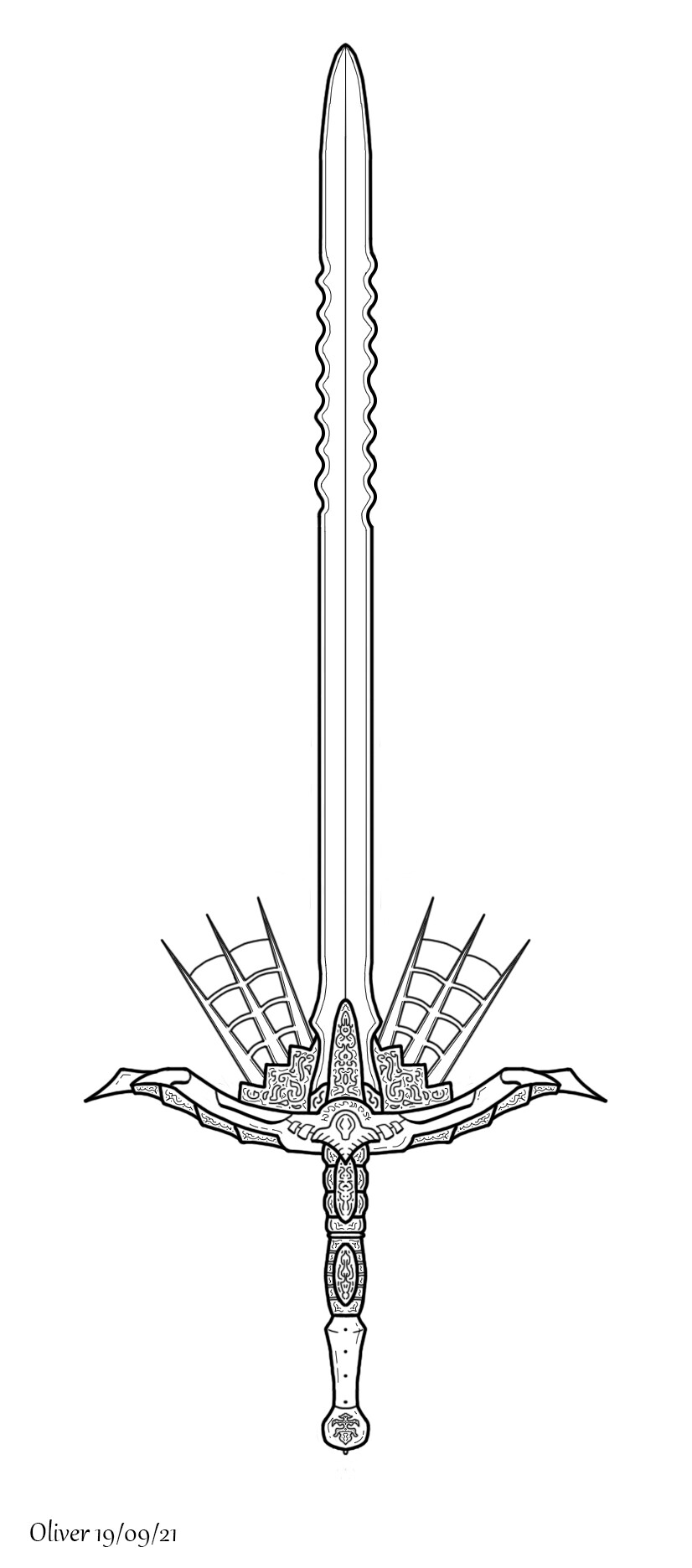 ArtStation A not so, if I say so myself, bad sword drawing.