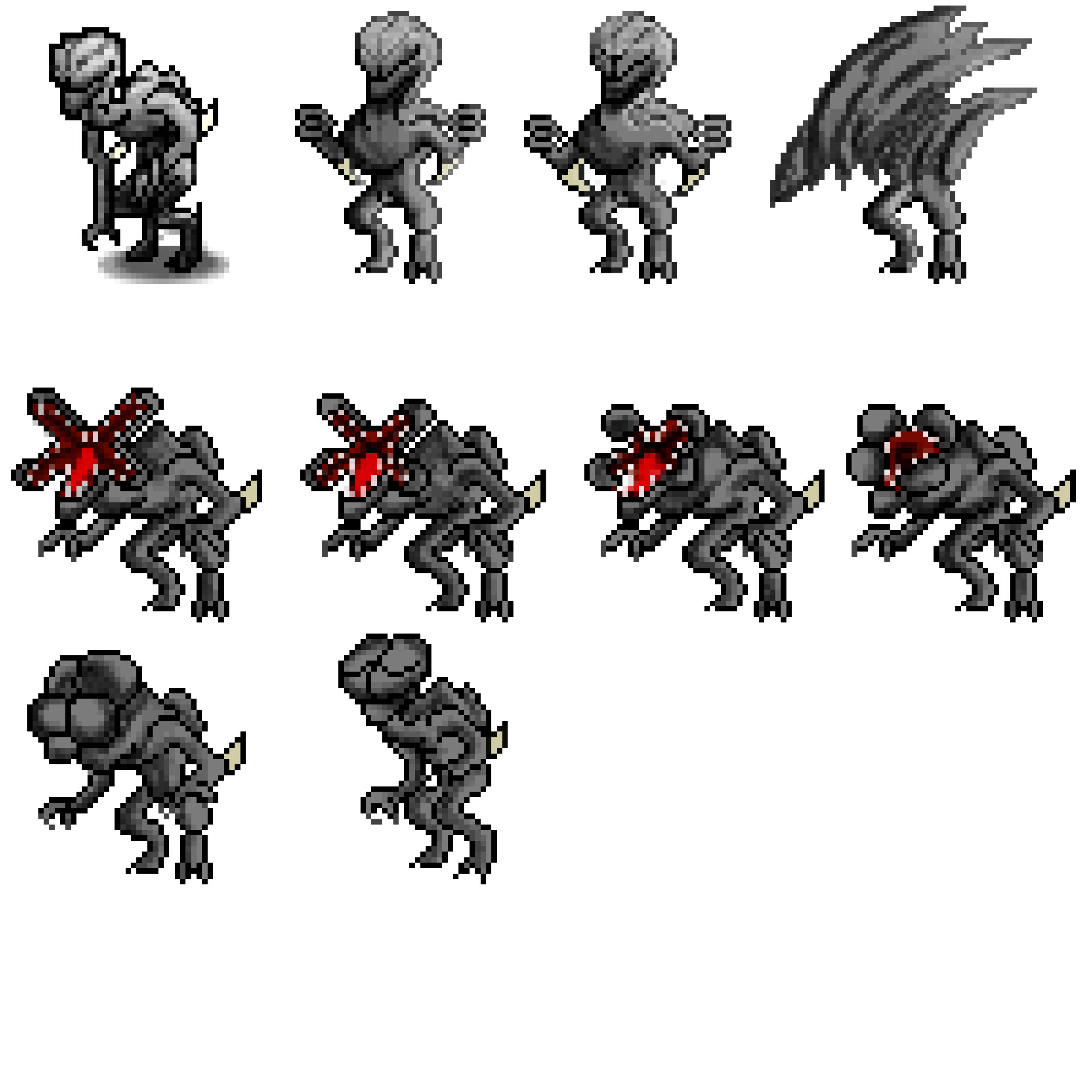 Artstation pixel art creature attack sprite
