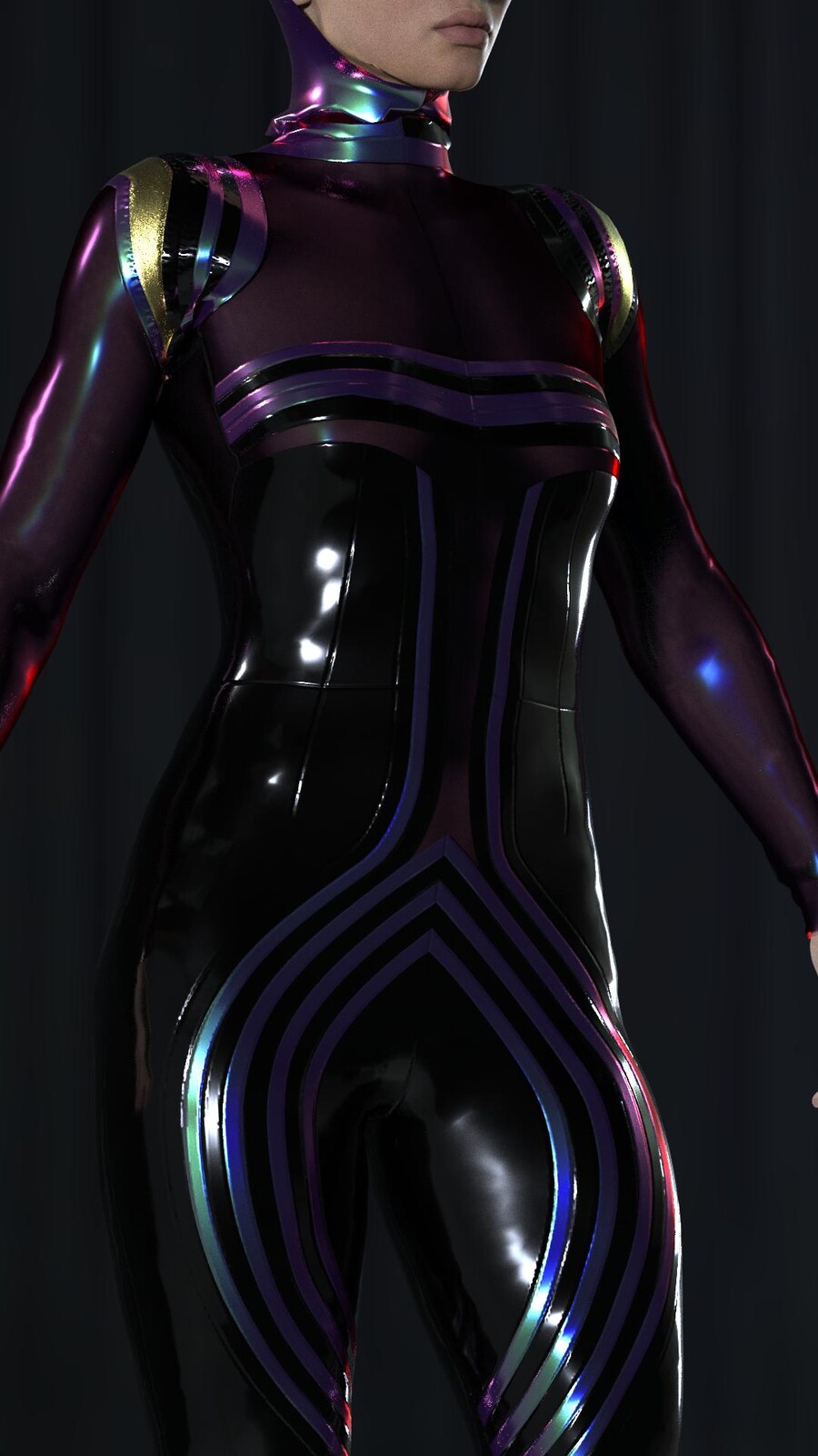 Catsuit spacesuit designed and rendered in Clo3D by Suzana Pezo Sommerfeld