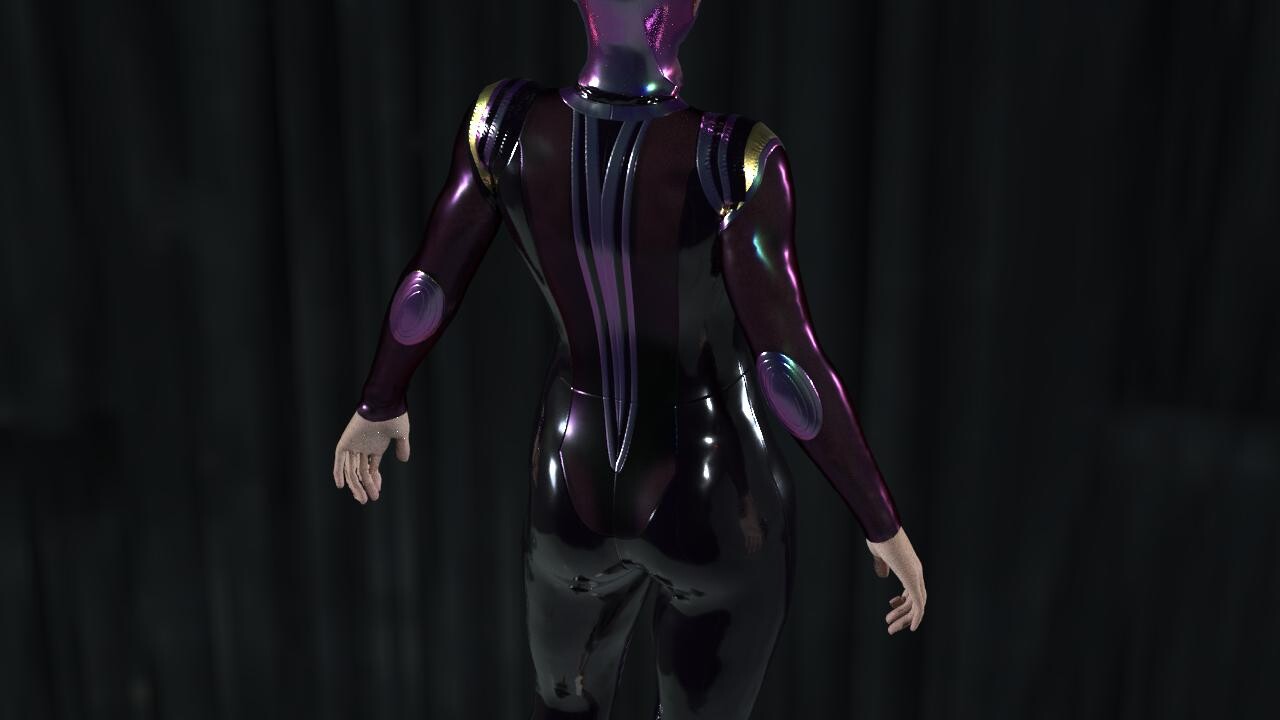 Catsuit spacesuit designed and rendered in Clo3D by Suzana Pezo Sommerfeld