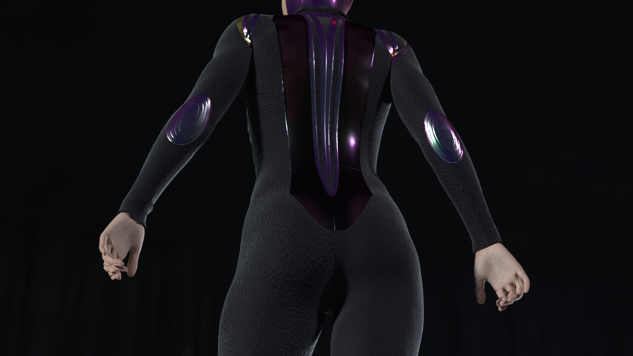Catsuit spacesuit variation, designed and rendered in Clo3D by Suzana Pezo Sommerfeld