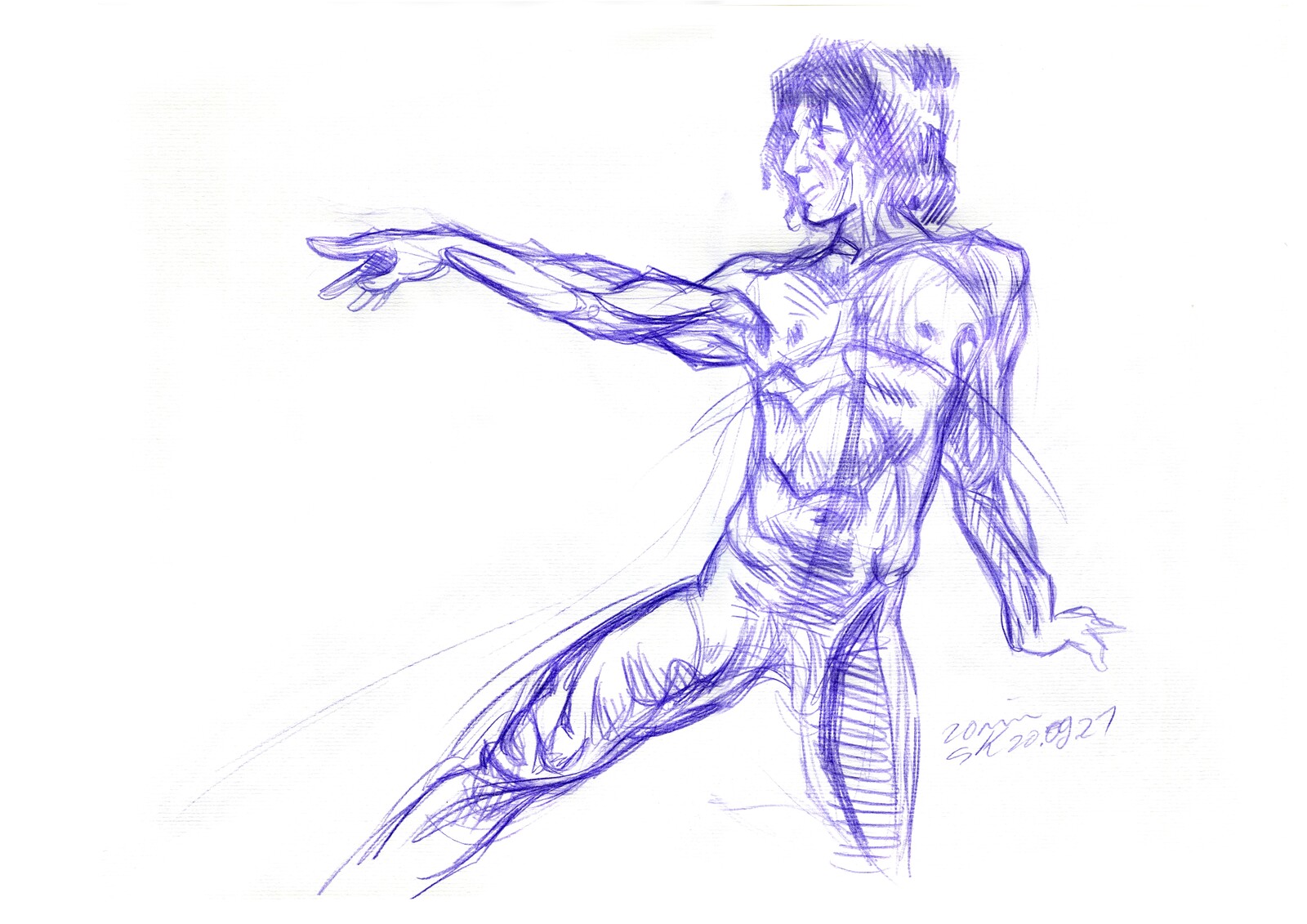 Viacro violet pencil A3 paper.