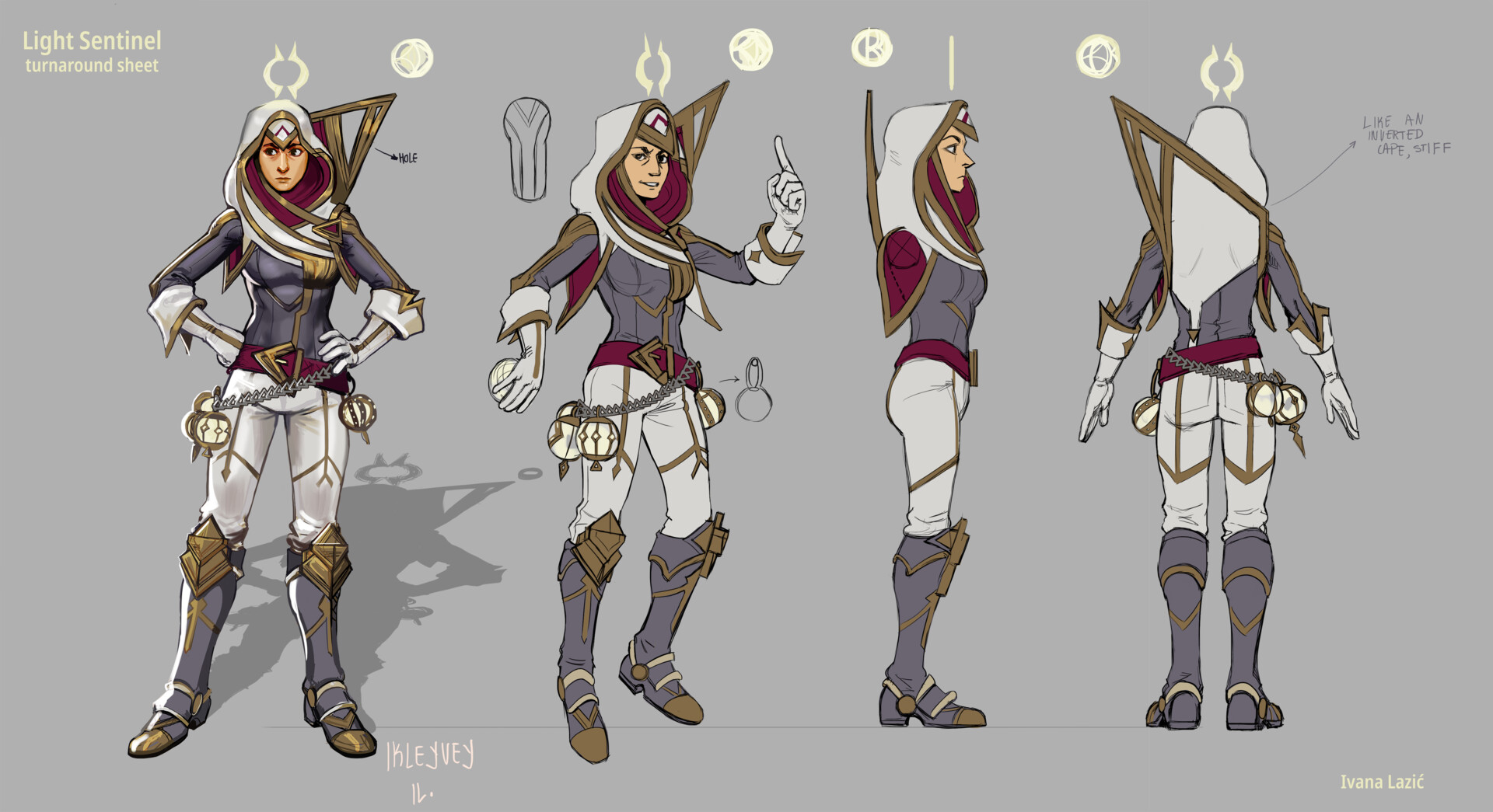 ArtStation Light Sentinel concept turnaround