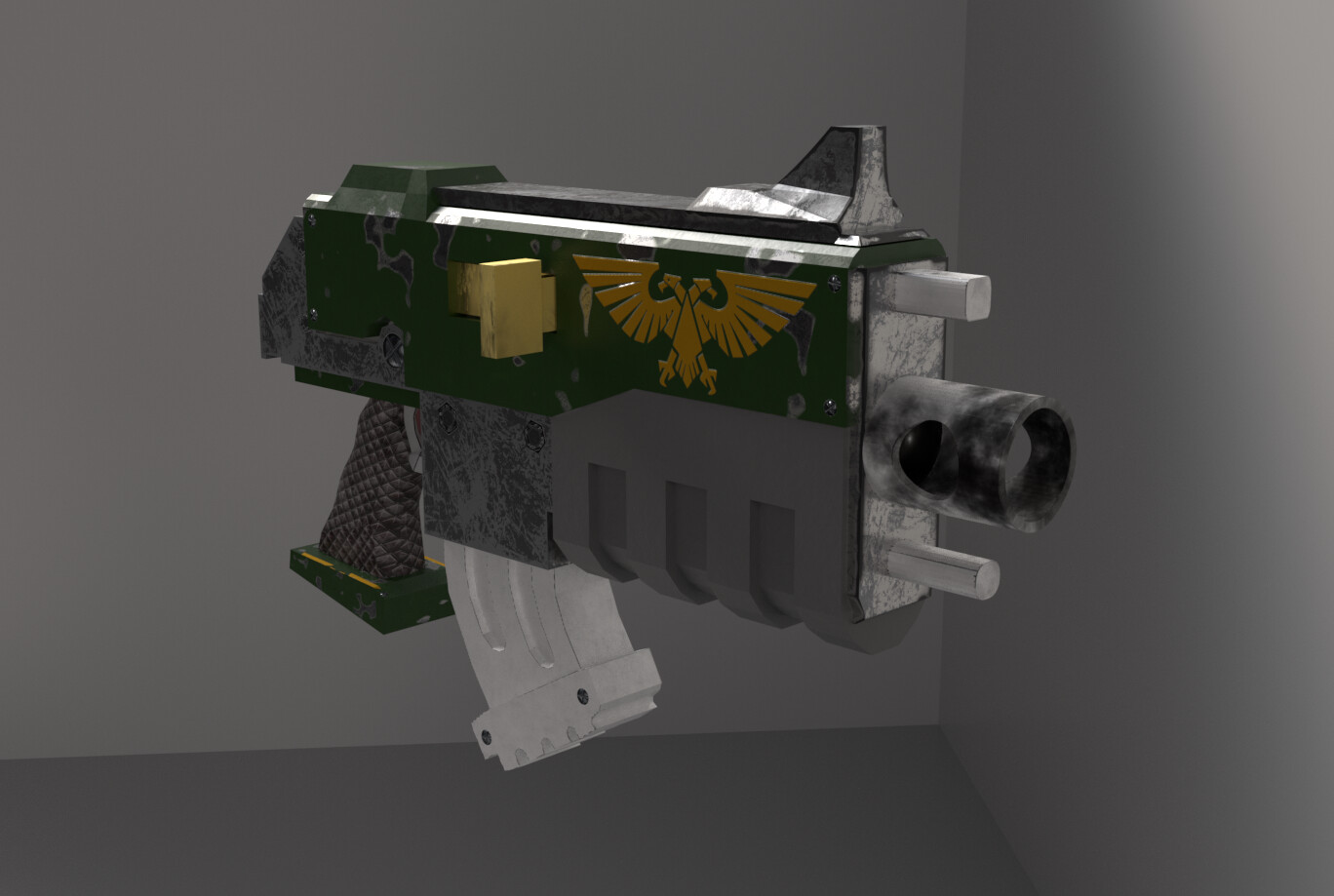 3/4 Render with the quick materials done in Substance Stager. 
