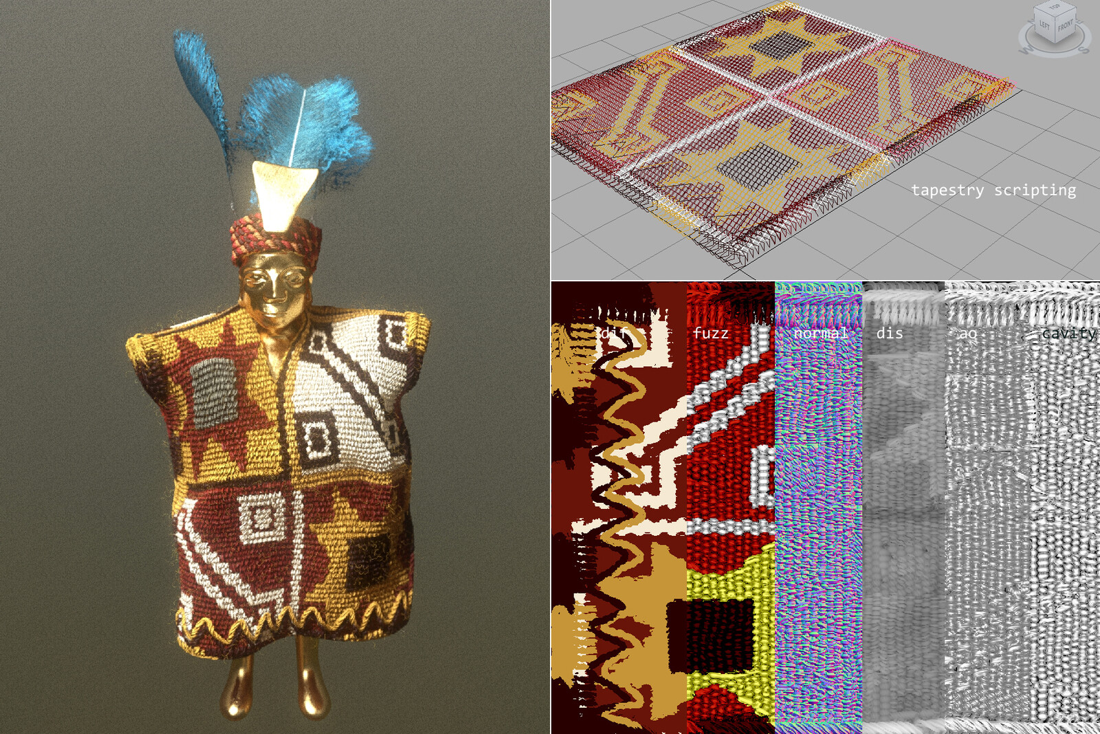 I have been experimenting with the structural techniques of pre-Columbian textiles