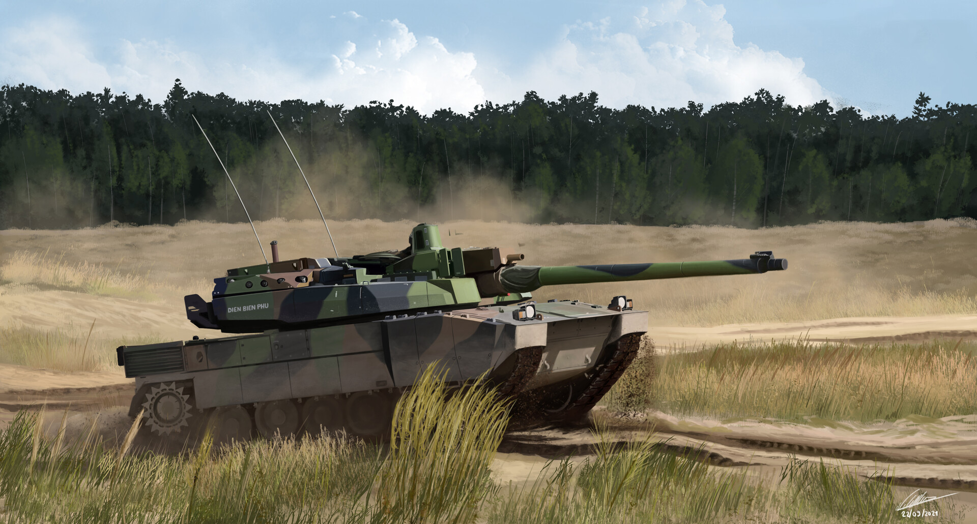 ArtStation Tank Study 5 Leclerc MBT