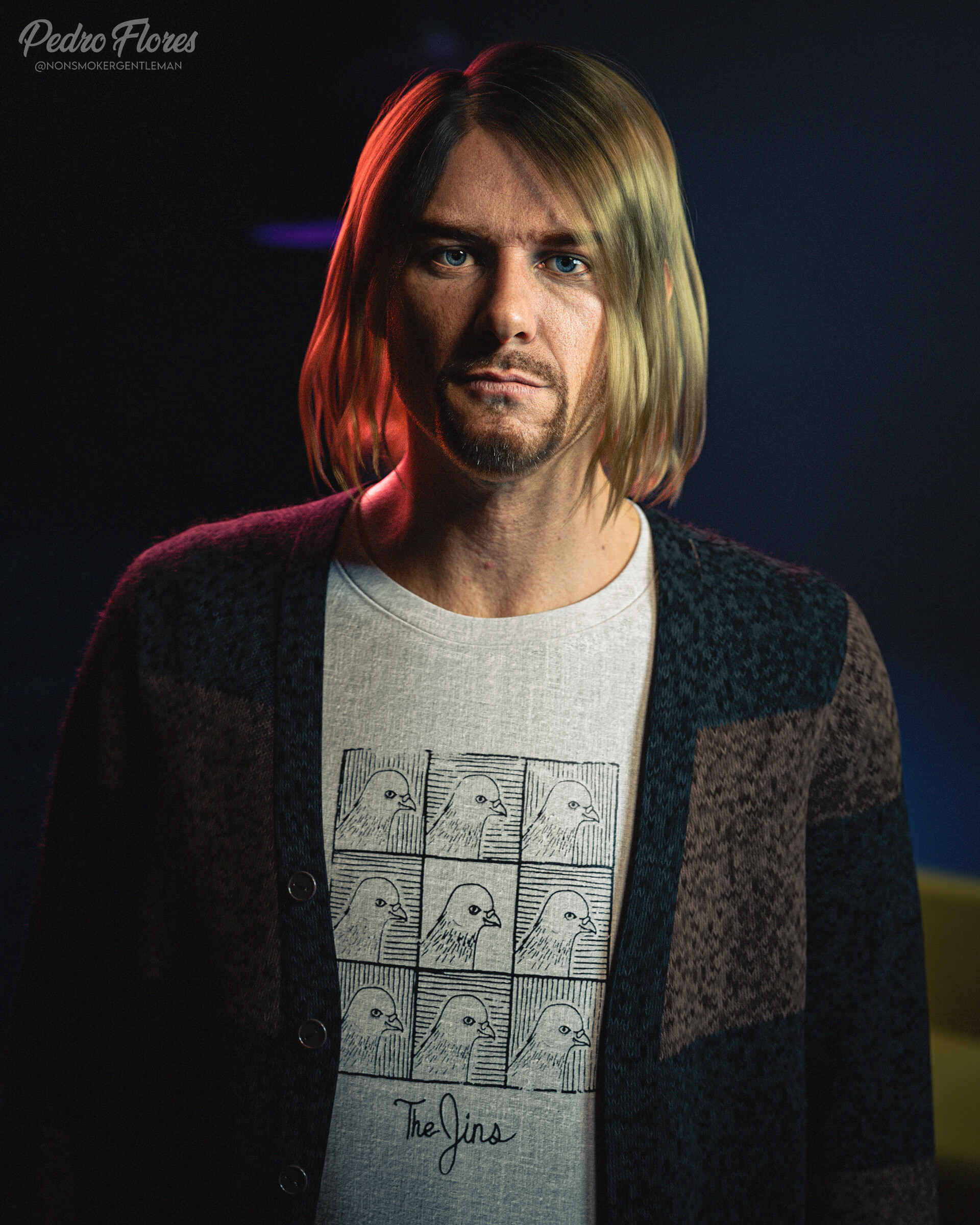 Pedro Flores - The Portrait of Kurt Cobain - 50s