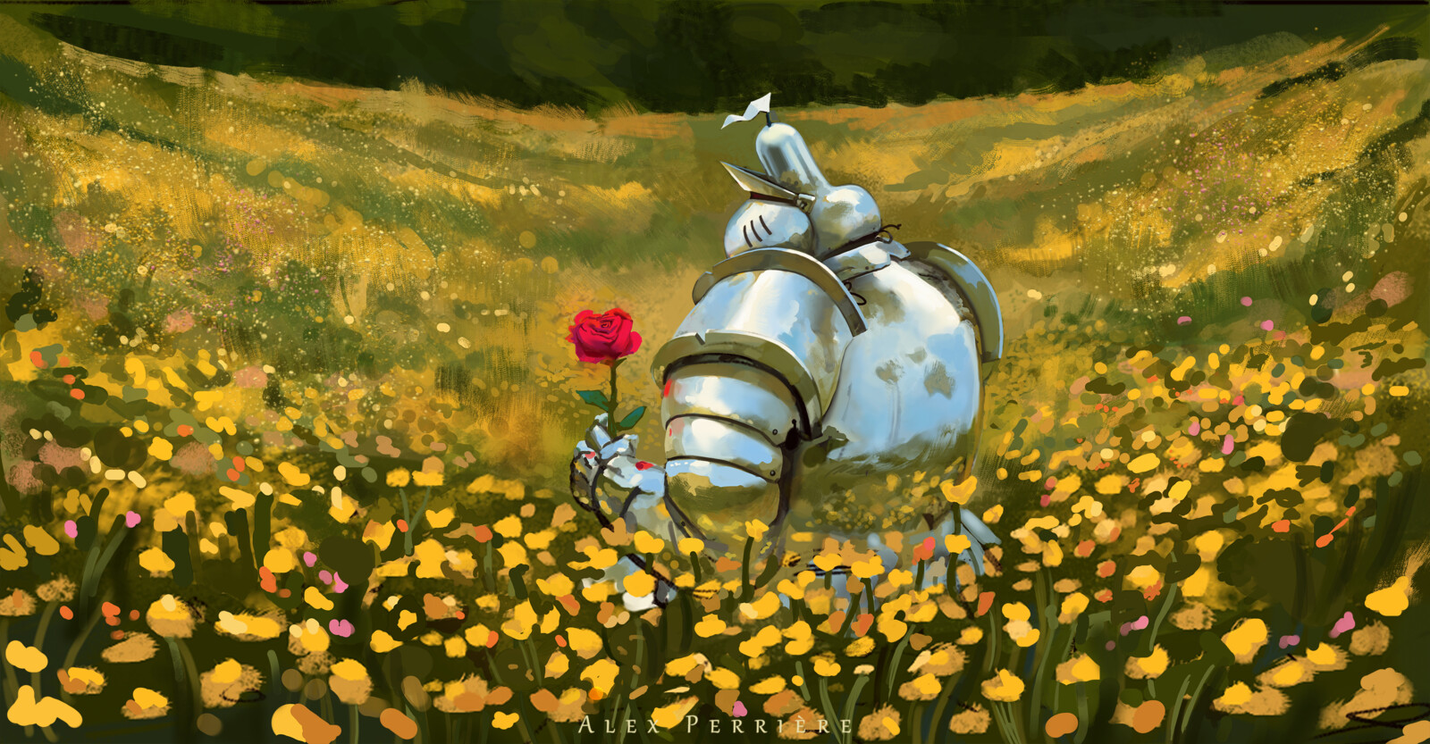Inside a heavy armer may hide a romantic heart...