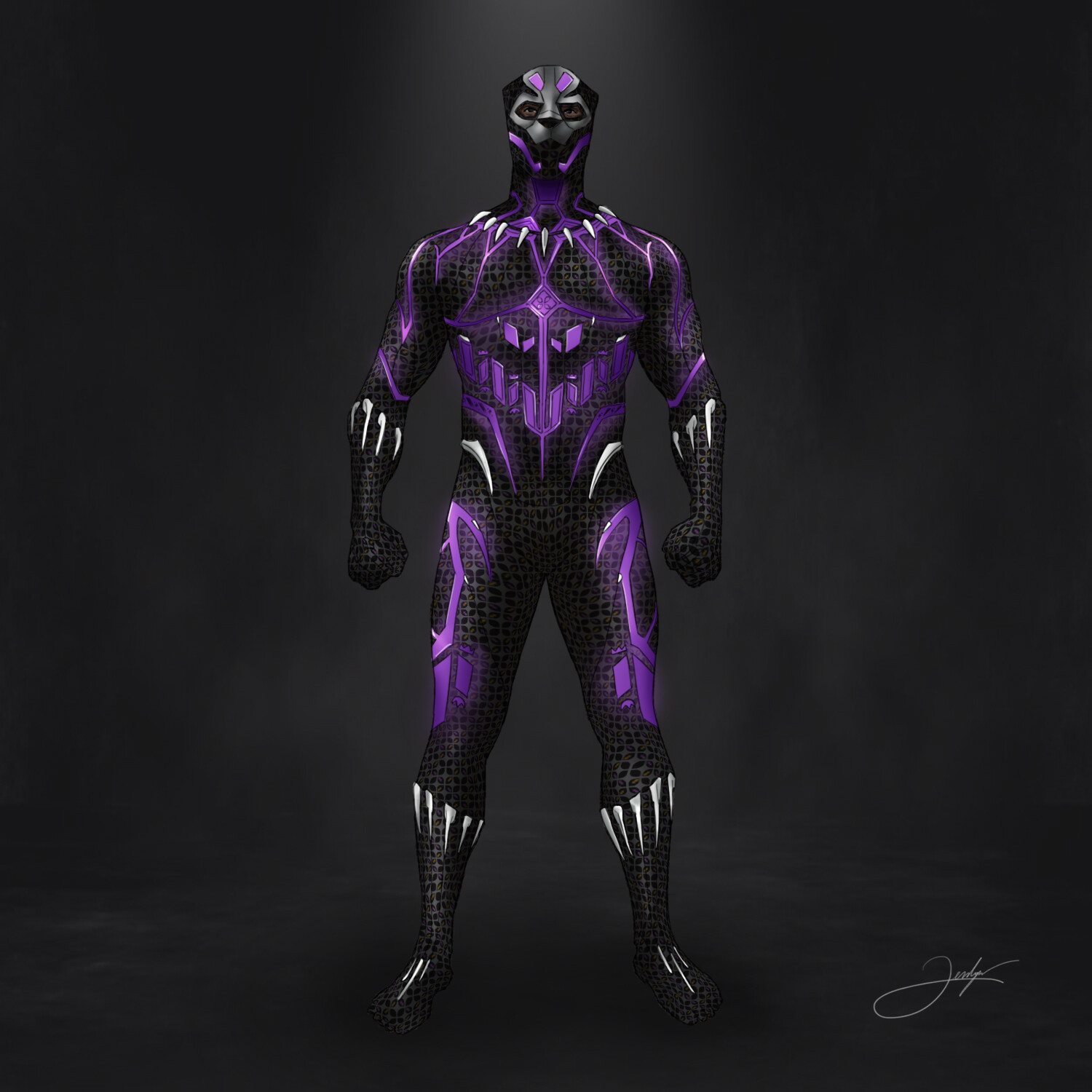 Artstation Black Panther Costume Redesign With Batik Elements