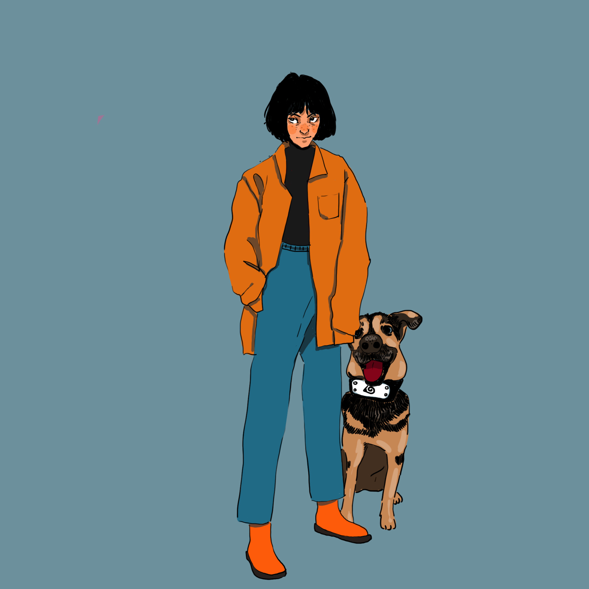 ArtStation Me and my dog Nariko