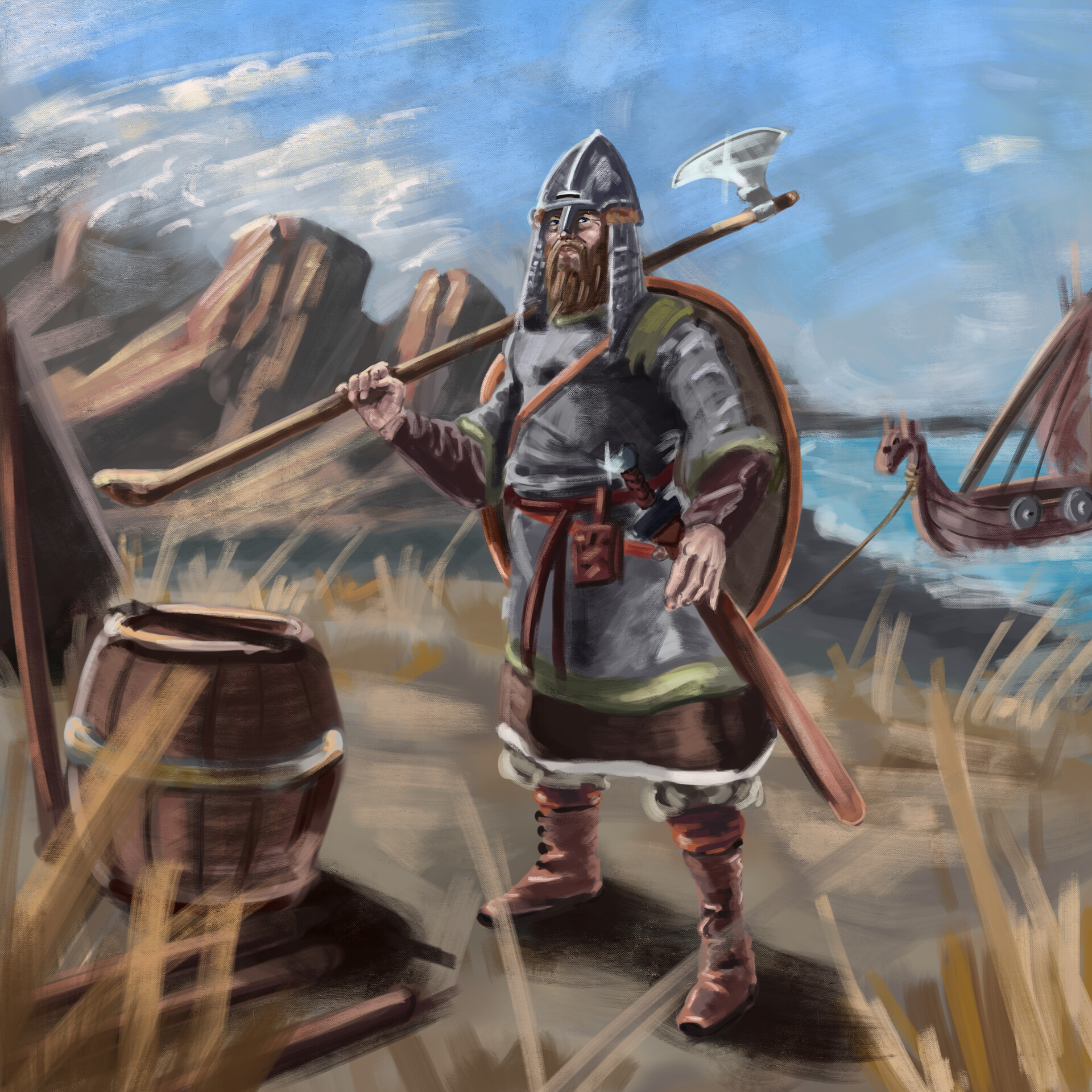 ArtStation Viking painting