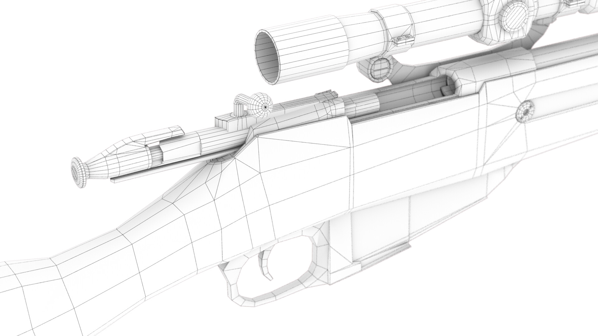 Adam Blackmore - Low Poly Mosin Nagat Sniper Rifle