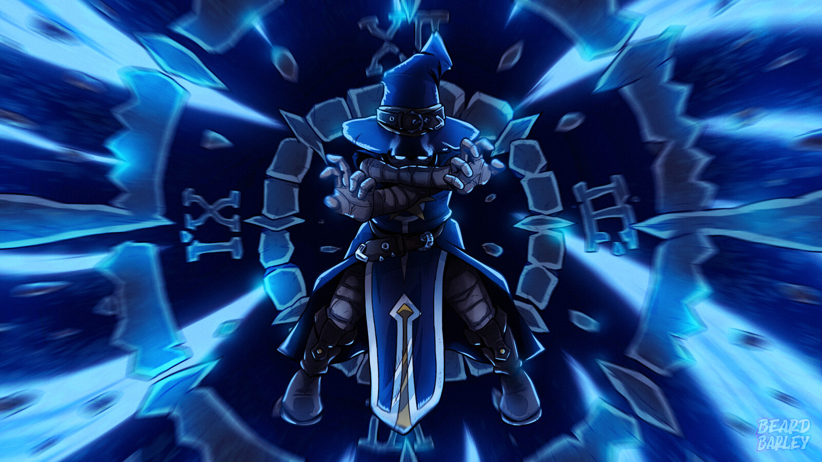 BeardBarley Time Wizard / Xelor from Dofus / Wakfu (wallpaper)