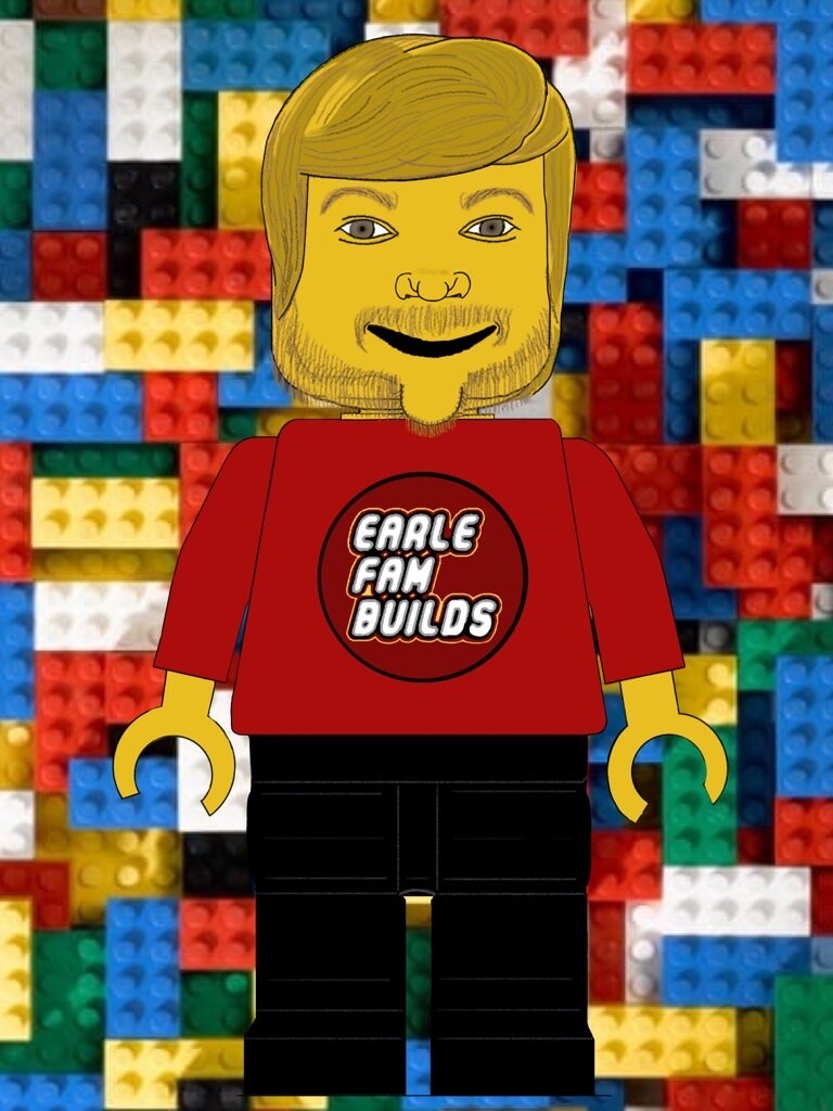 Fan art of Earle the Lego builder