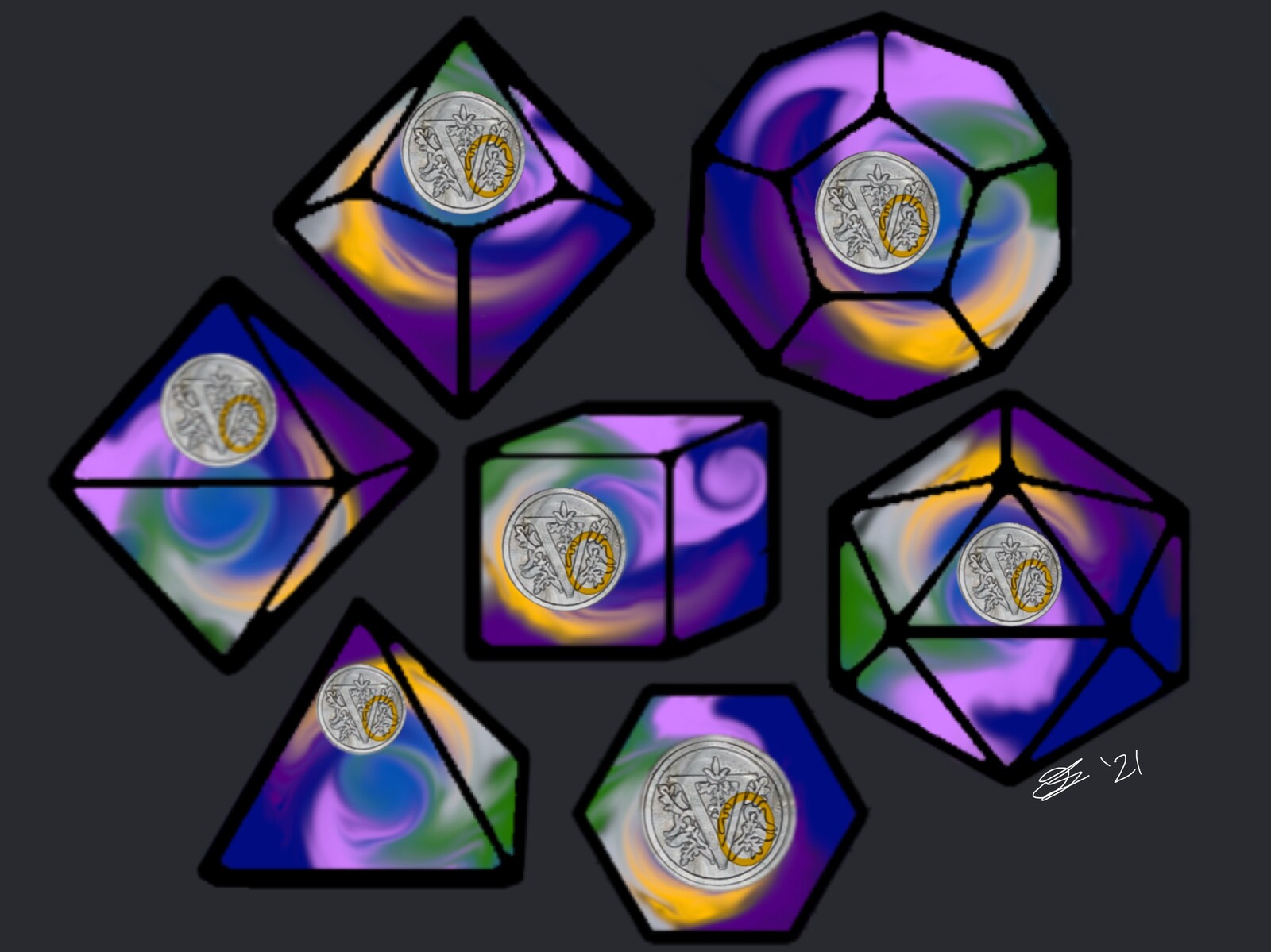 Various Orchid’s DND DICE