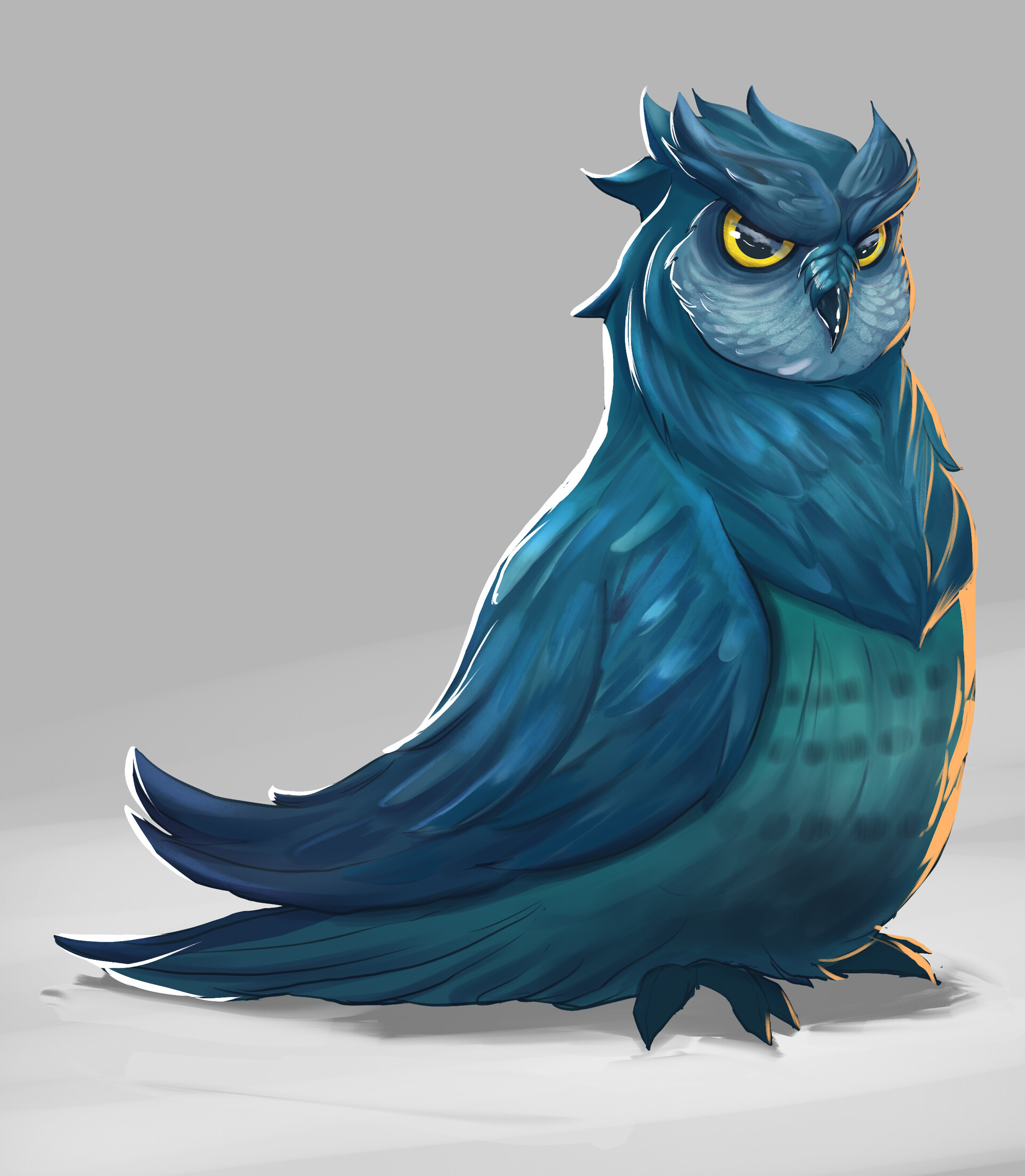 ArtStation - blue owl