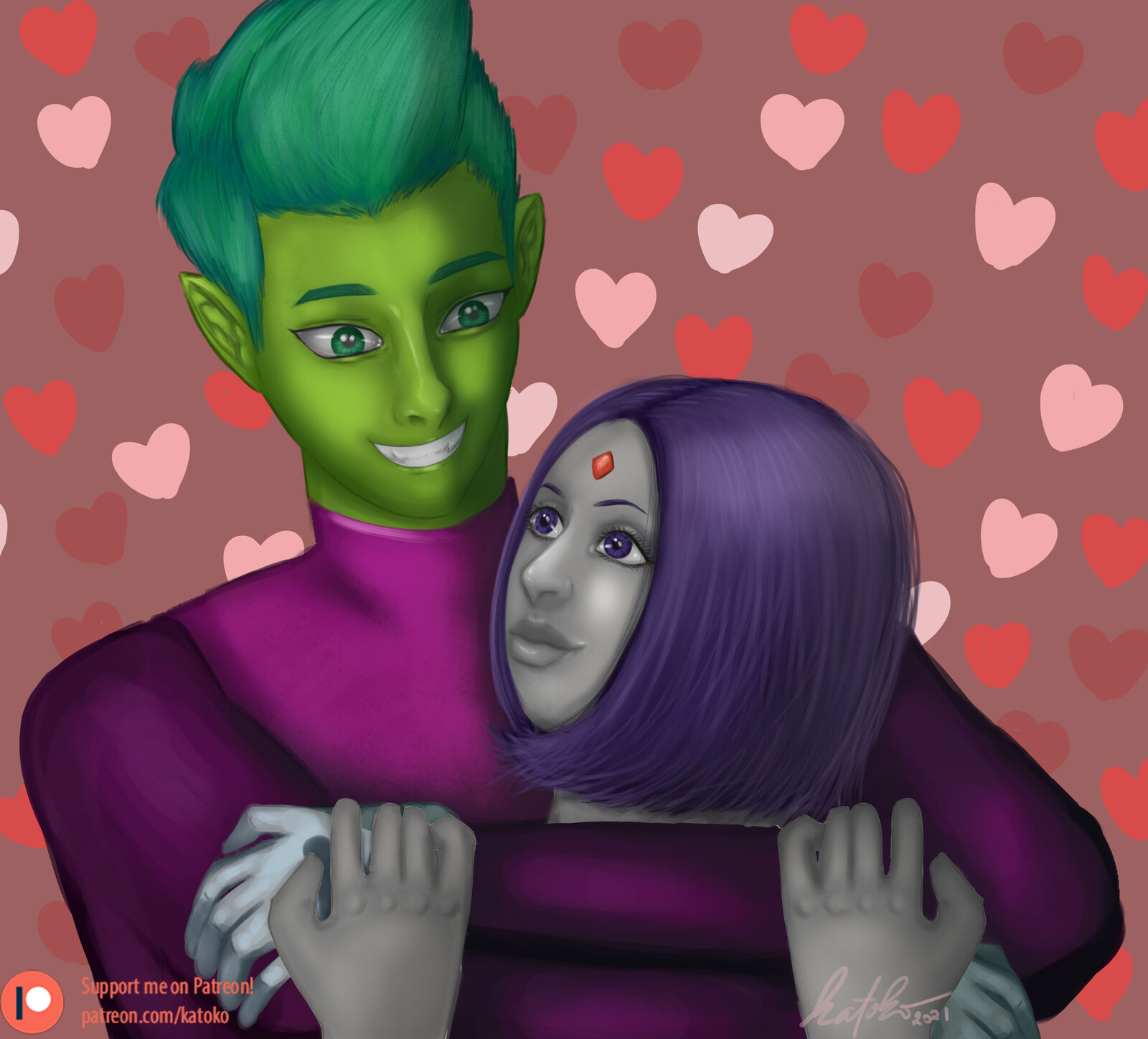 Keiti Katoko - Raven x Beast Boy .v3.