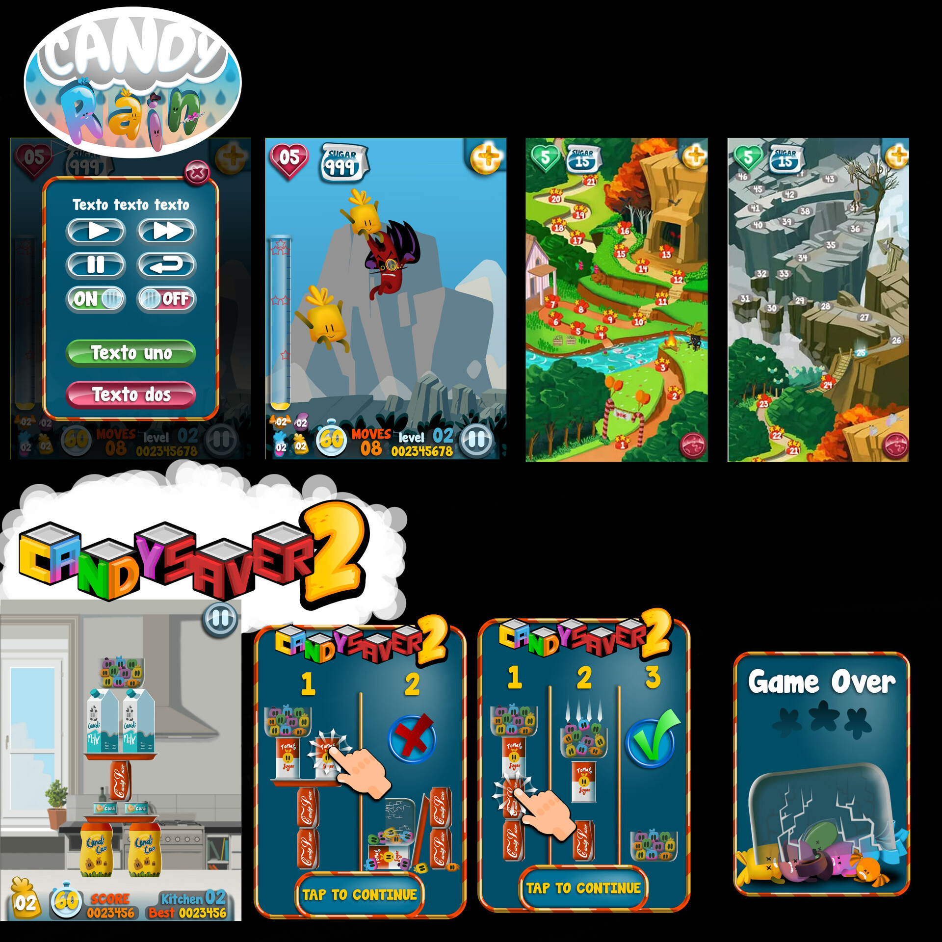 ArtStation - Samples_GUI_Candy Rain_Candy Saver