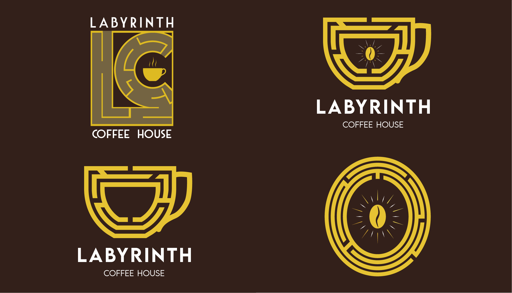 Different versions of the logo redesign