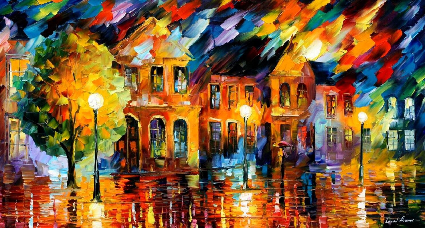 Street store light painting