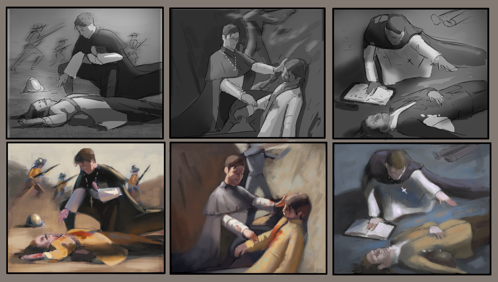 Ideation and colour sketches. 
